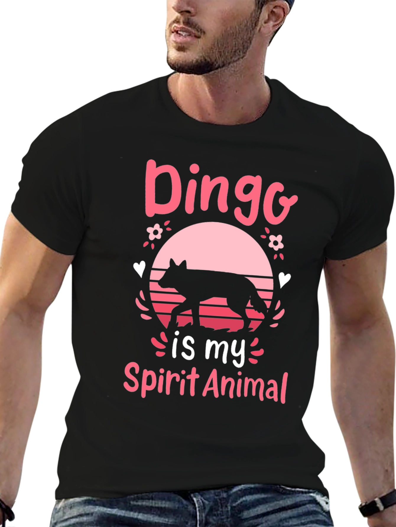 Black Dingo Spirit Animal Graphic Tee - Unisex view 6