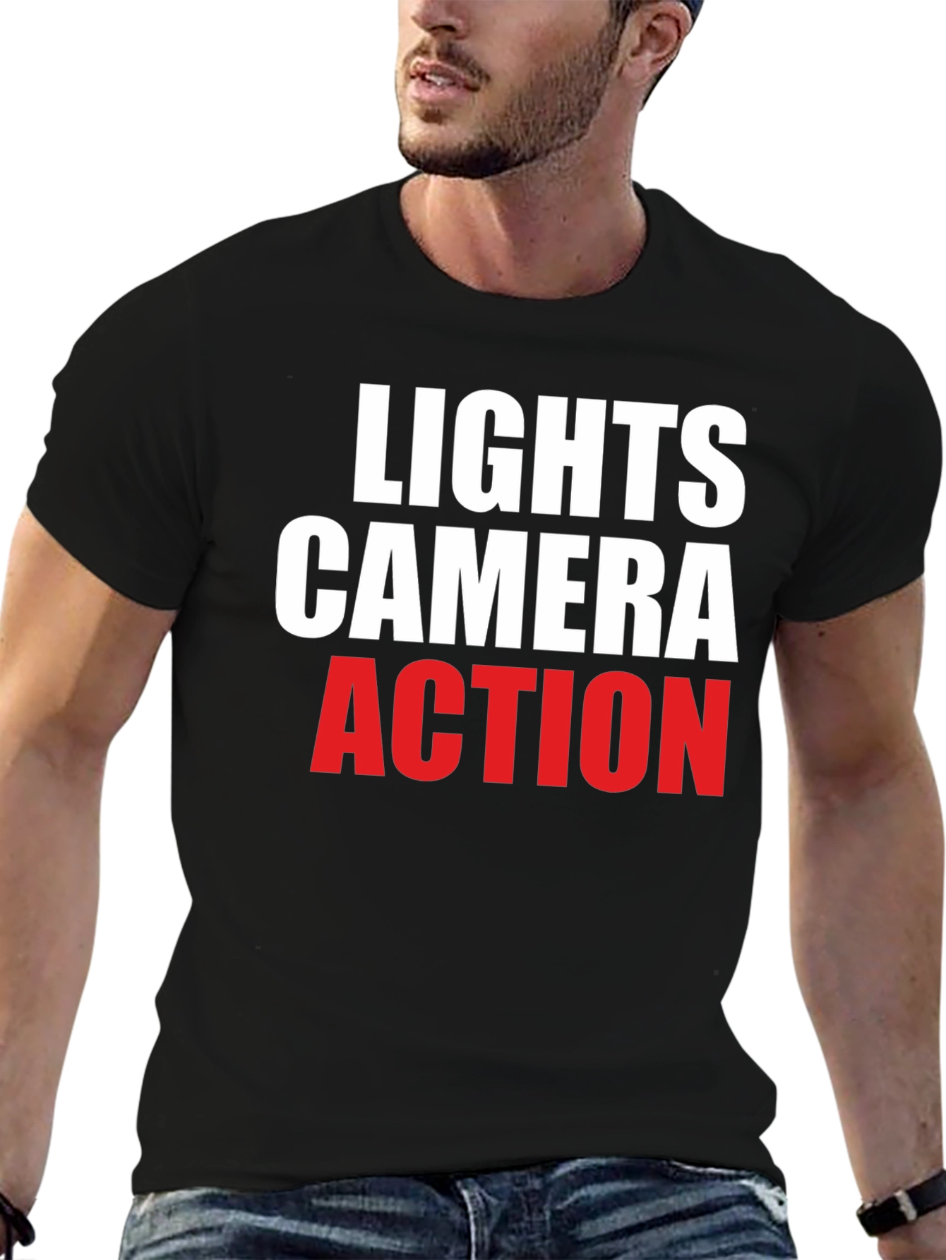 Black Lights Camera Action T-Shirt - Black view 6