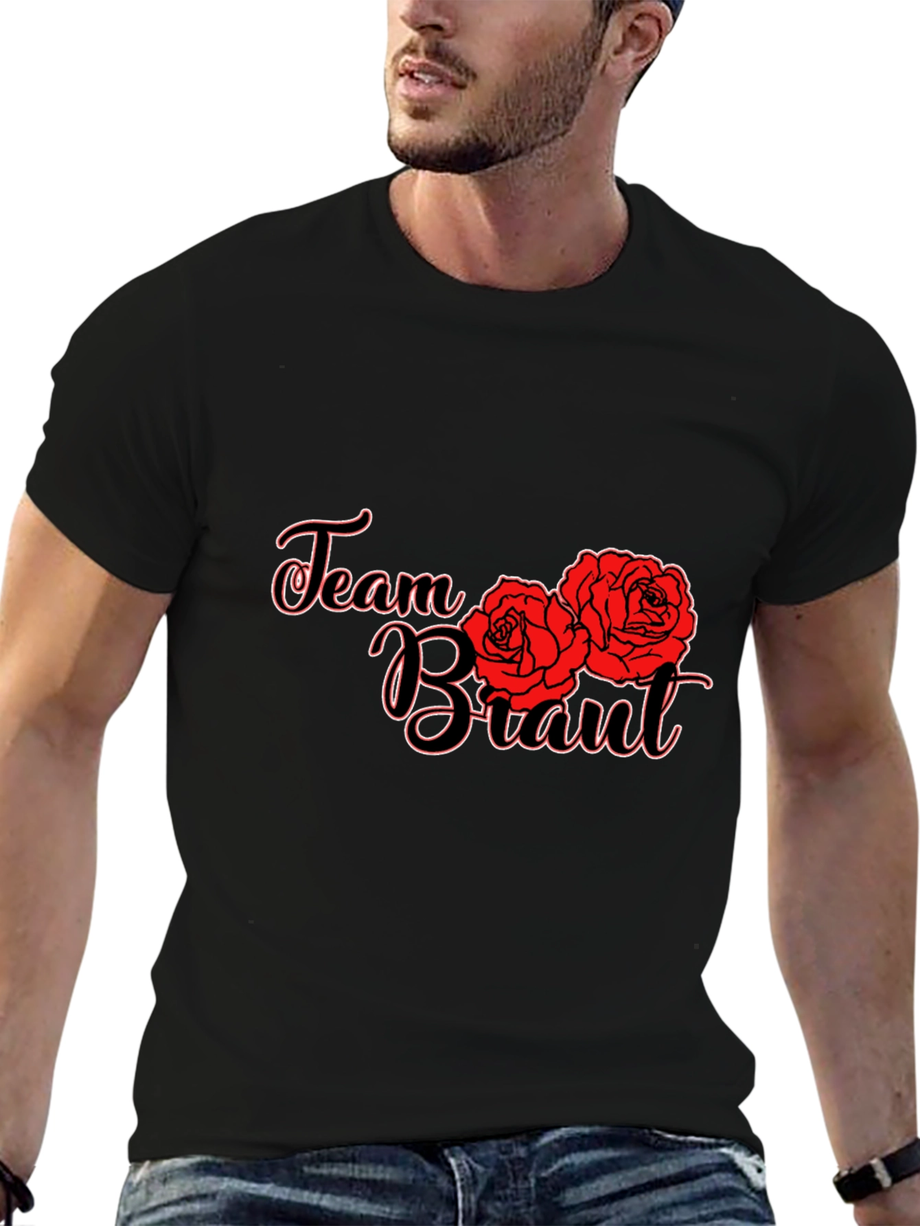 Black Team Brant Roses Graphic Tee view 6