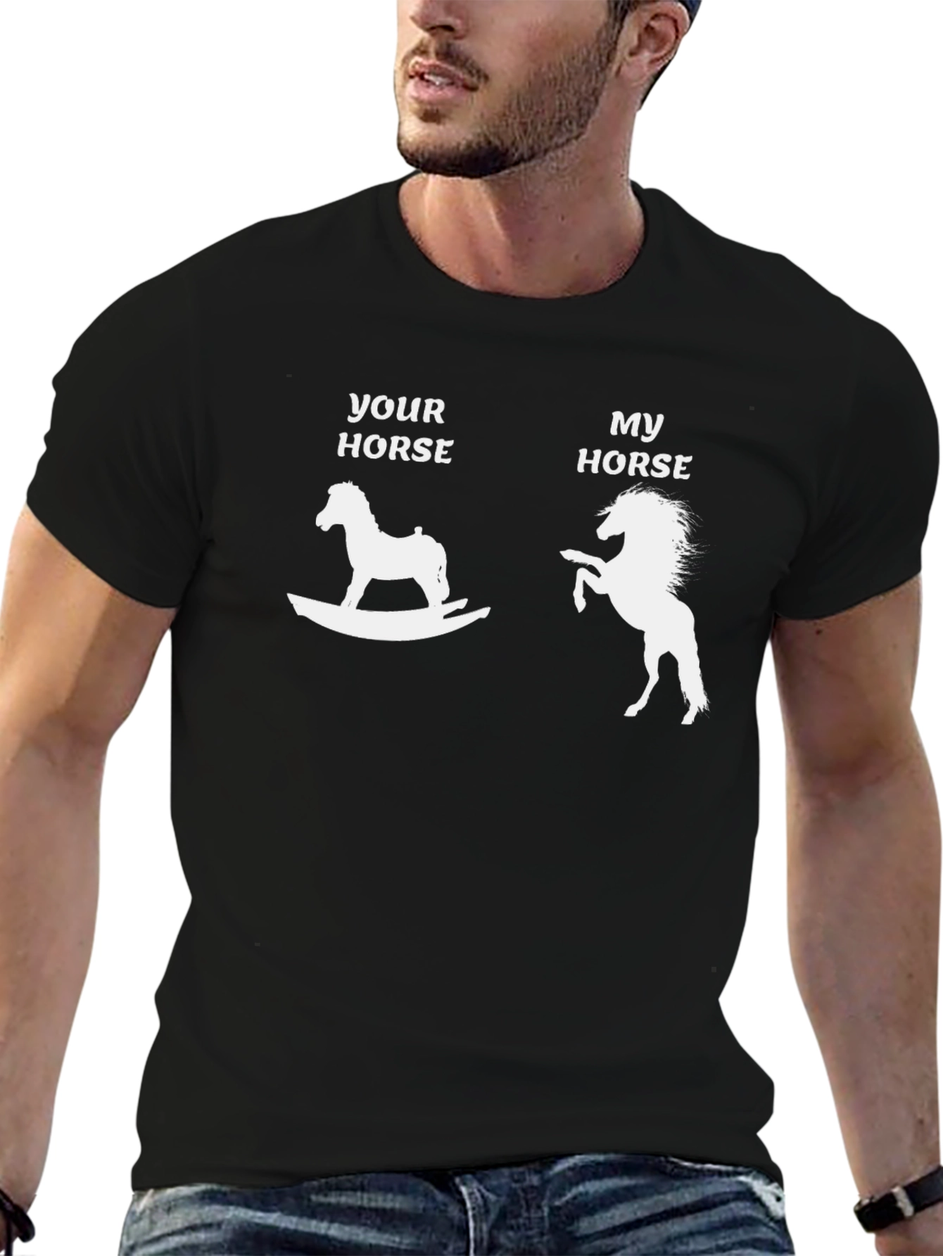 Black Your Horse My Horse Graphic Tee - Horse Lover Gift view 6