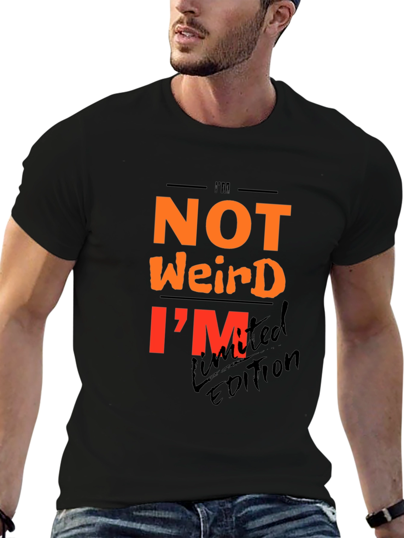Black I'm Not Weird - Limited Edition Graphic T-Shirt view 6