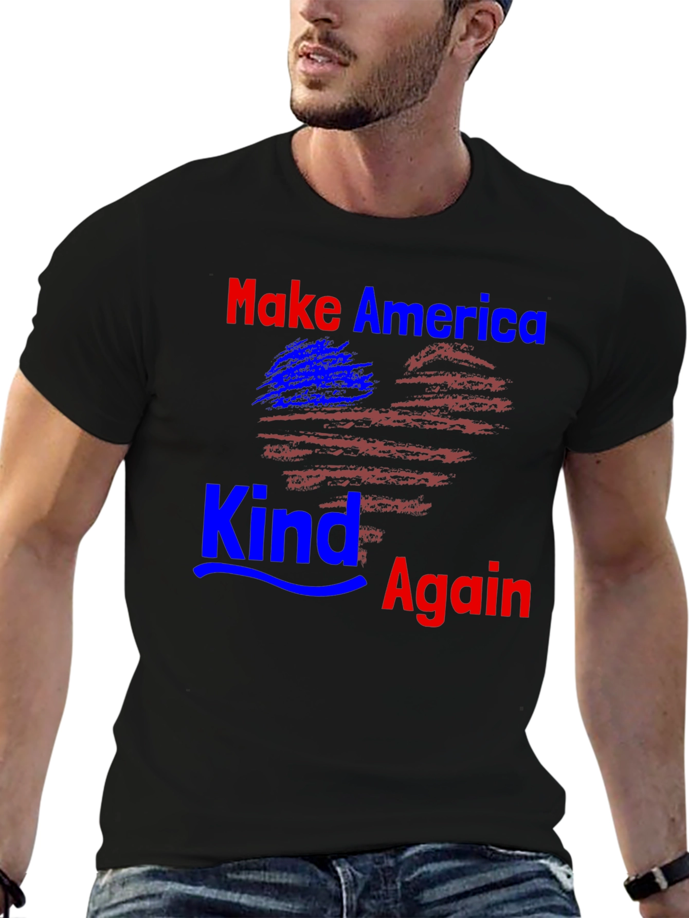 Black Make America Kind Again T-Shirt view 6