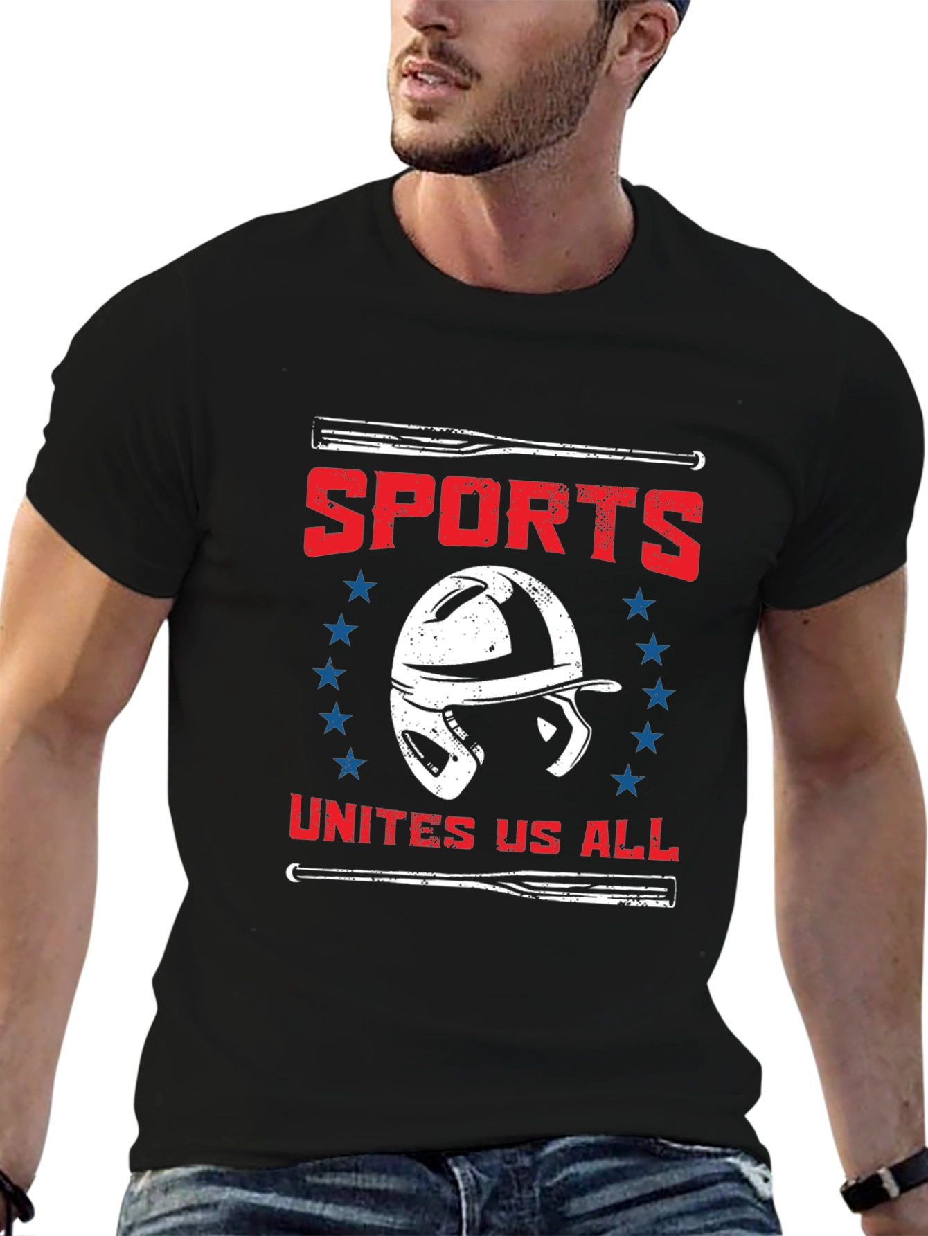 Black Sports Unites Us All T-Shirt view 6