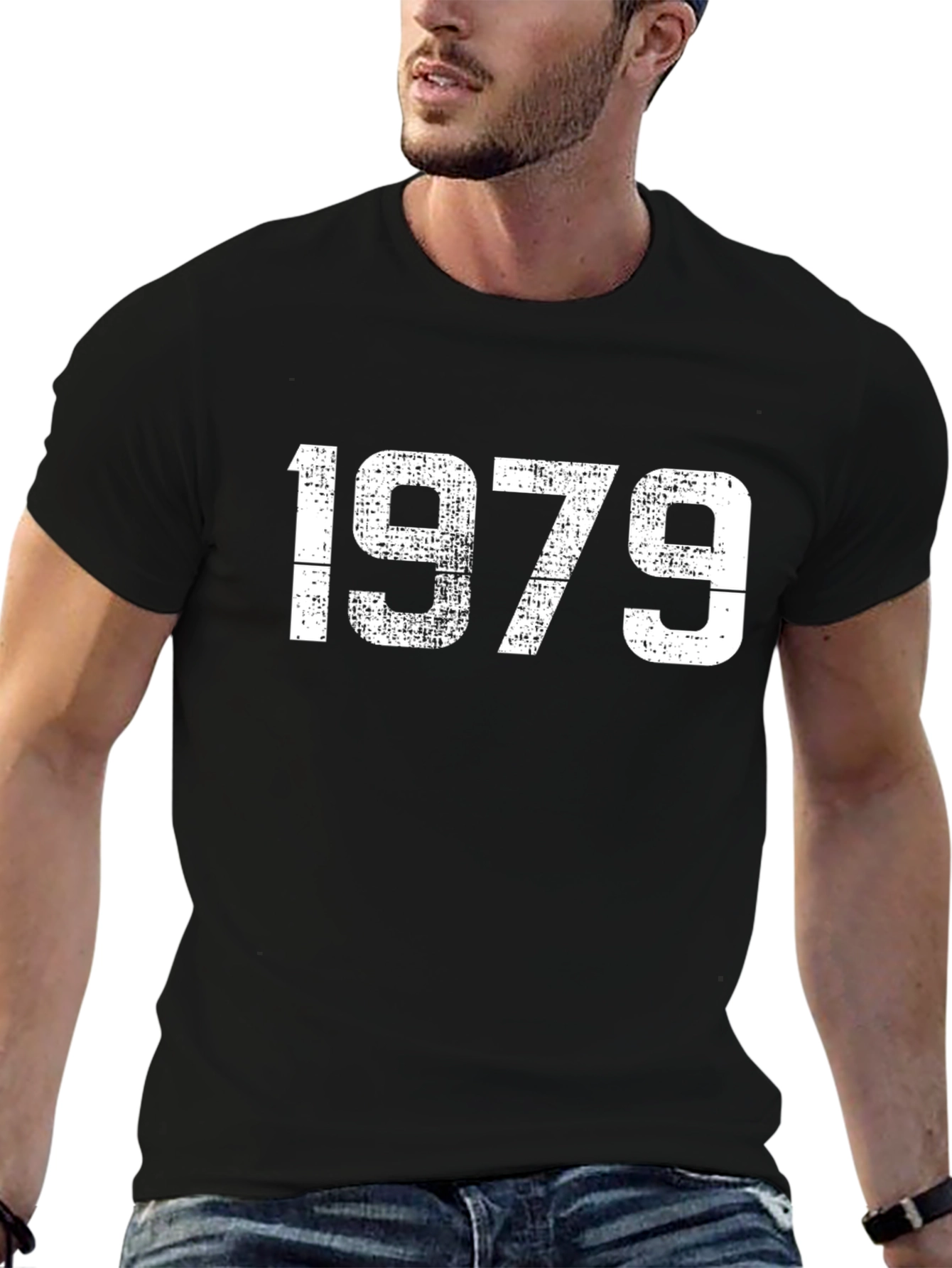 Black Vintage 1979 Distressed Graphic T-Shirt view 6