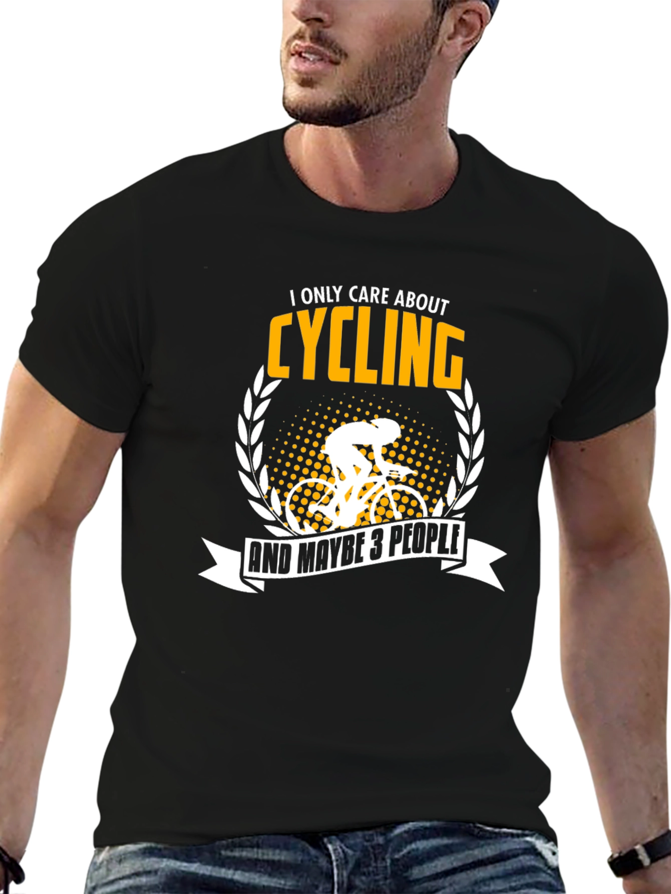 Black Cycling Enthusiast T-Shirt view 6