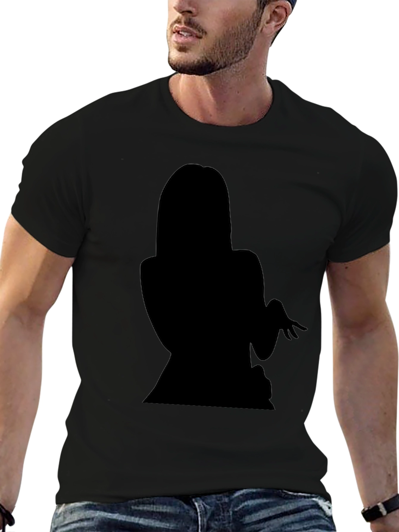 Black Black Silhouette Graphic Tee - Modern Fit view 6