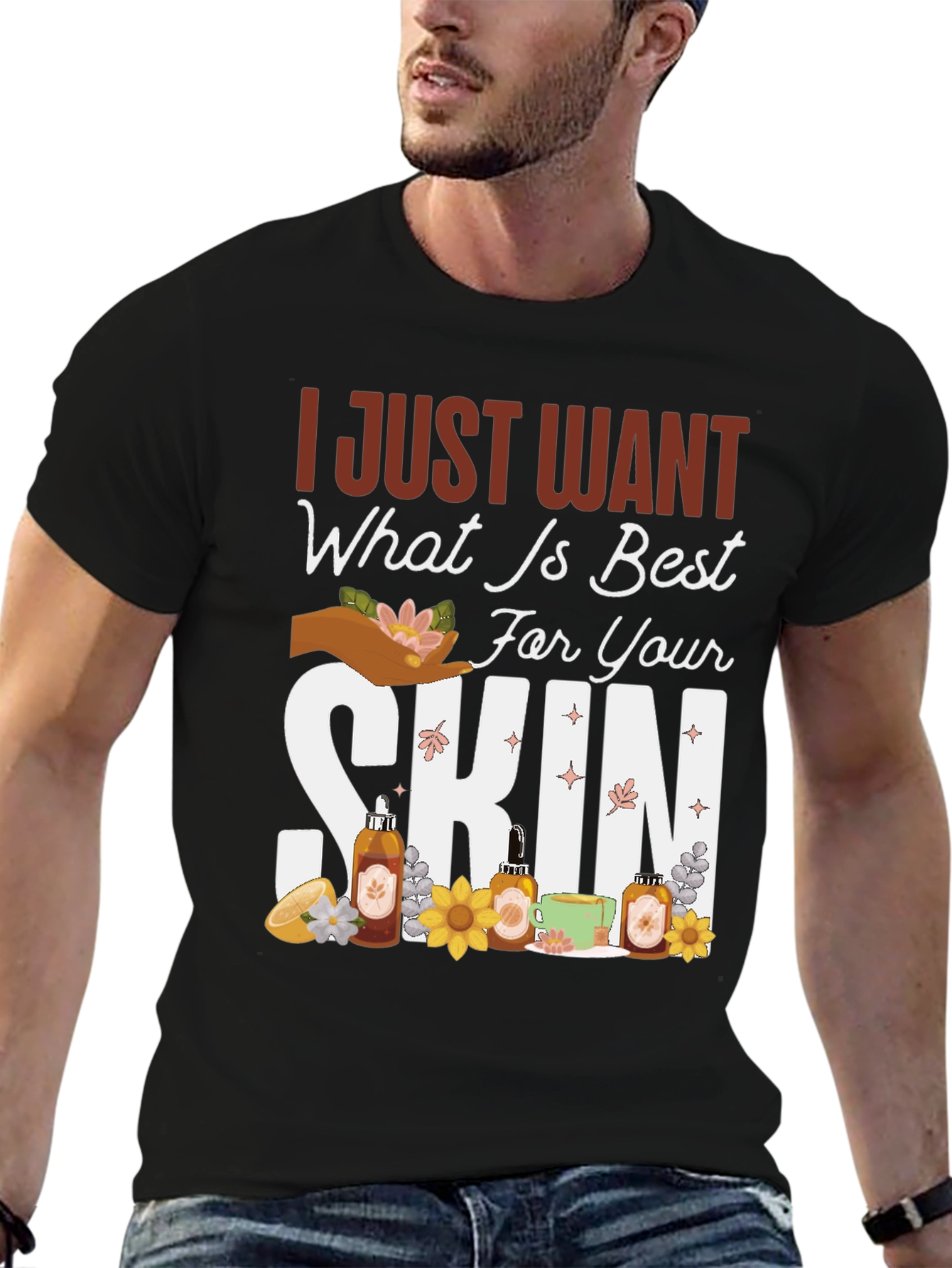 Black Best For Your Skin Graphic T-Shirt view 6
