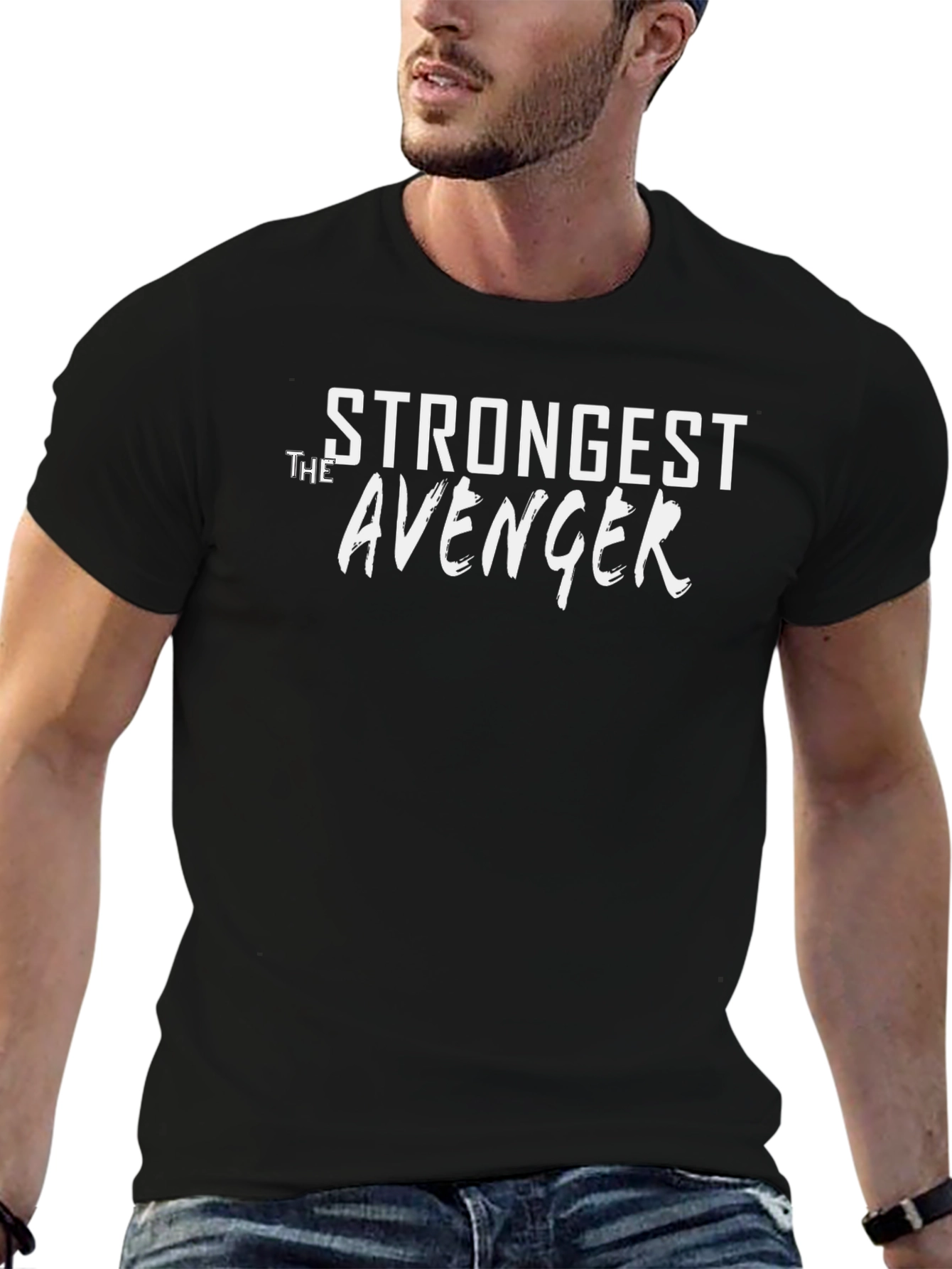 Black Strongest Avenger T-Shirt - Graphic Tee view 6