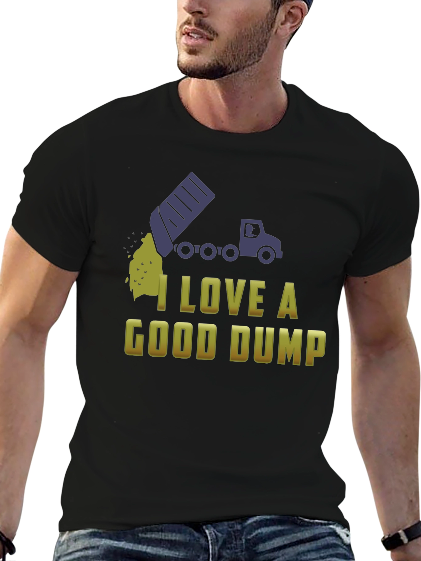 Black I Love a Good Dump Truck T-Shirt - Fun Novelty Tee view 6