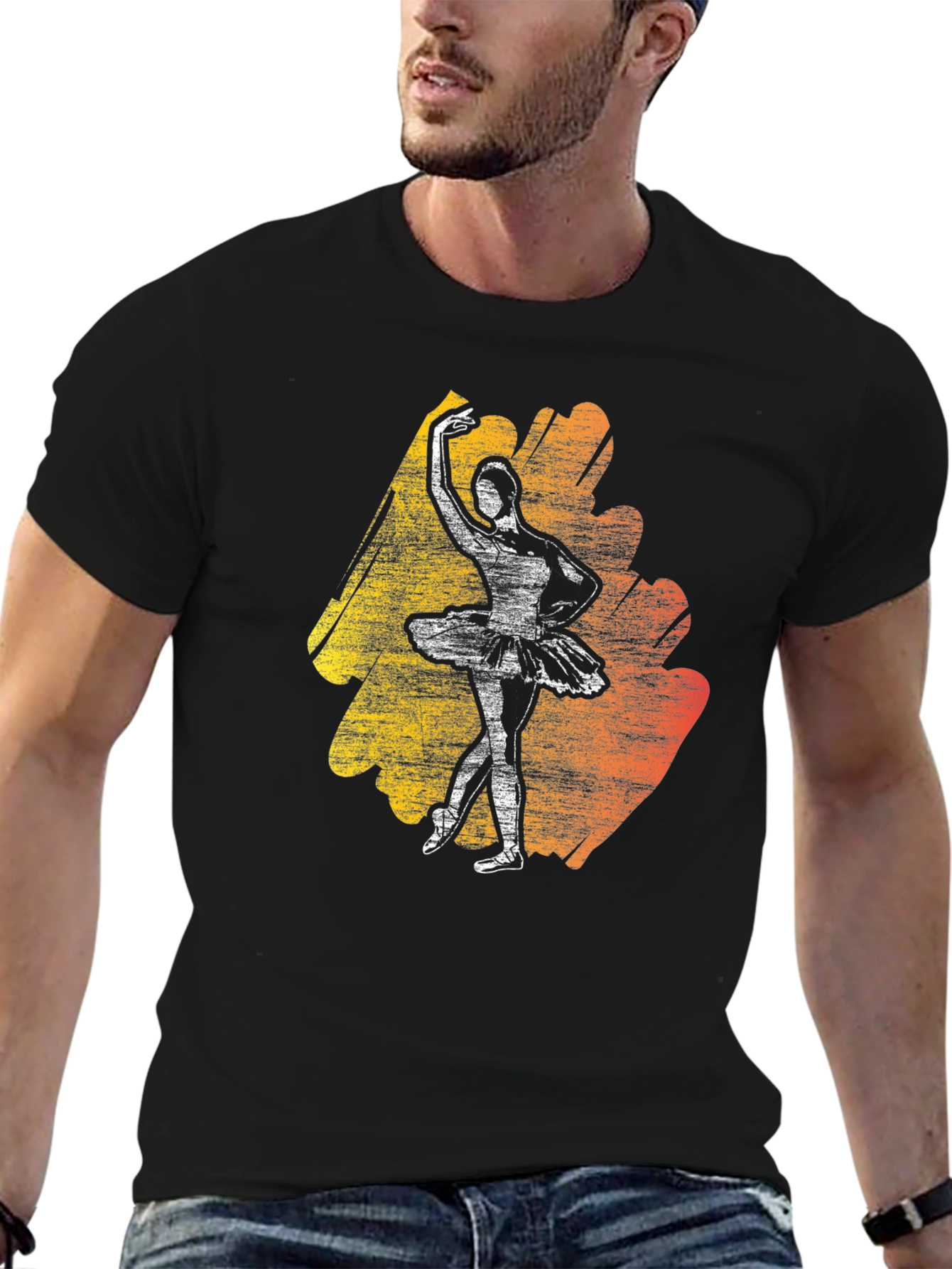 Black Ballerina Graphic Tee - Stylish Dance T-Shirt view 6