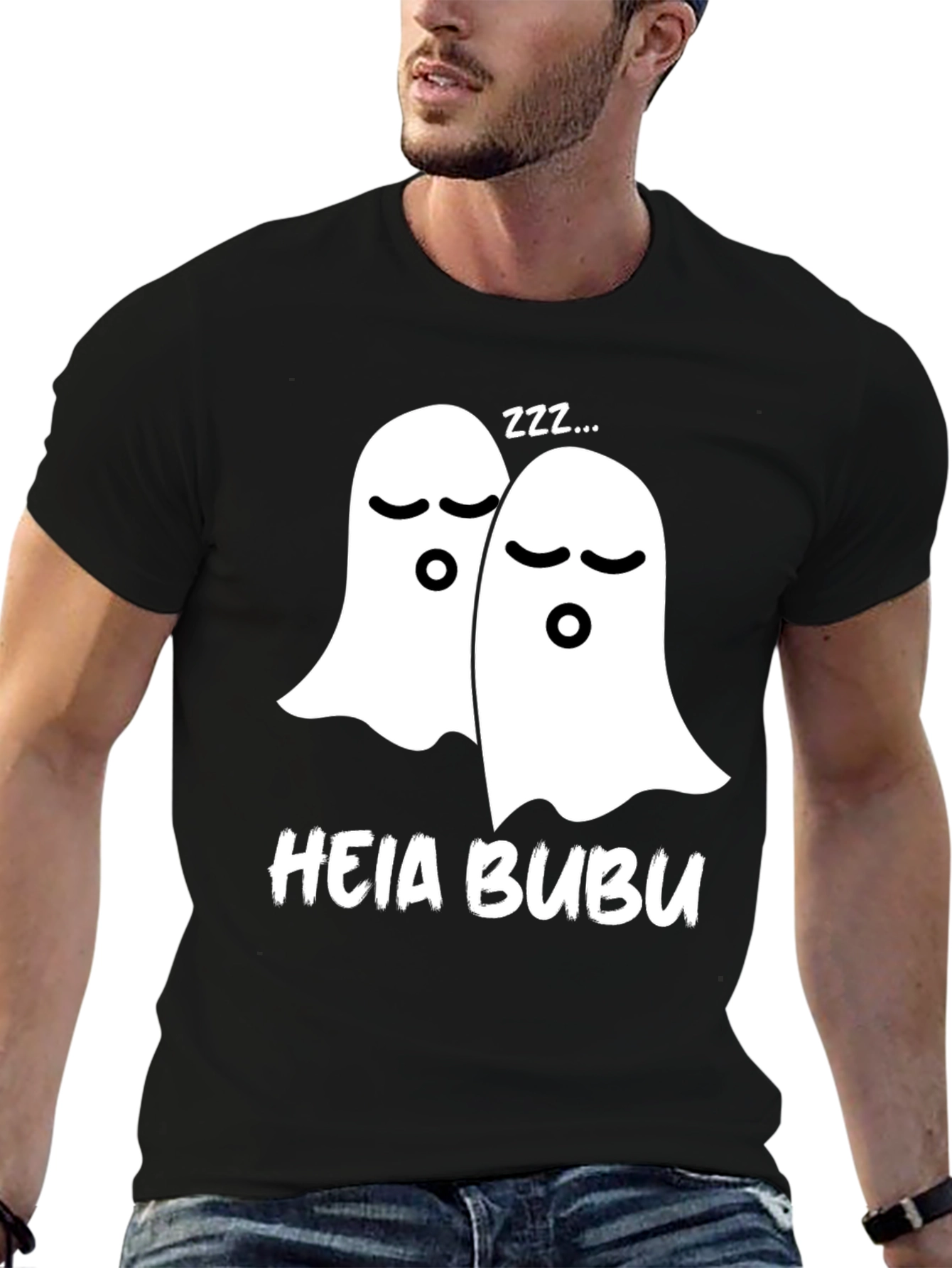Black Heia Bubu Ghost T-Shirt view 6