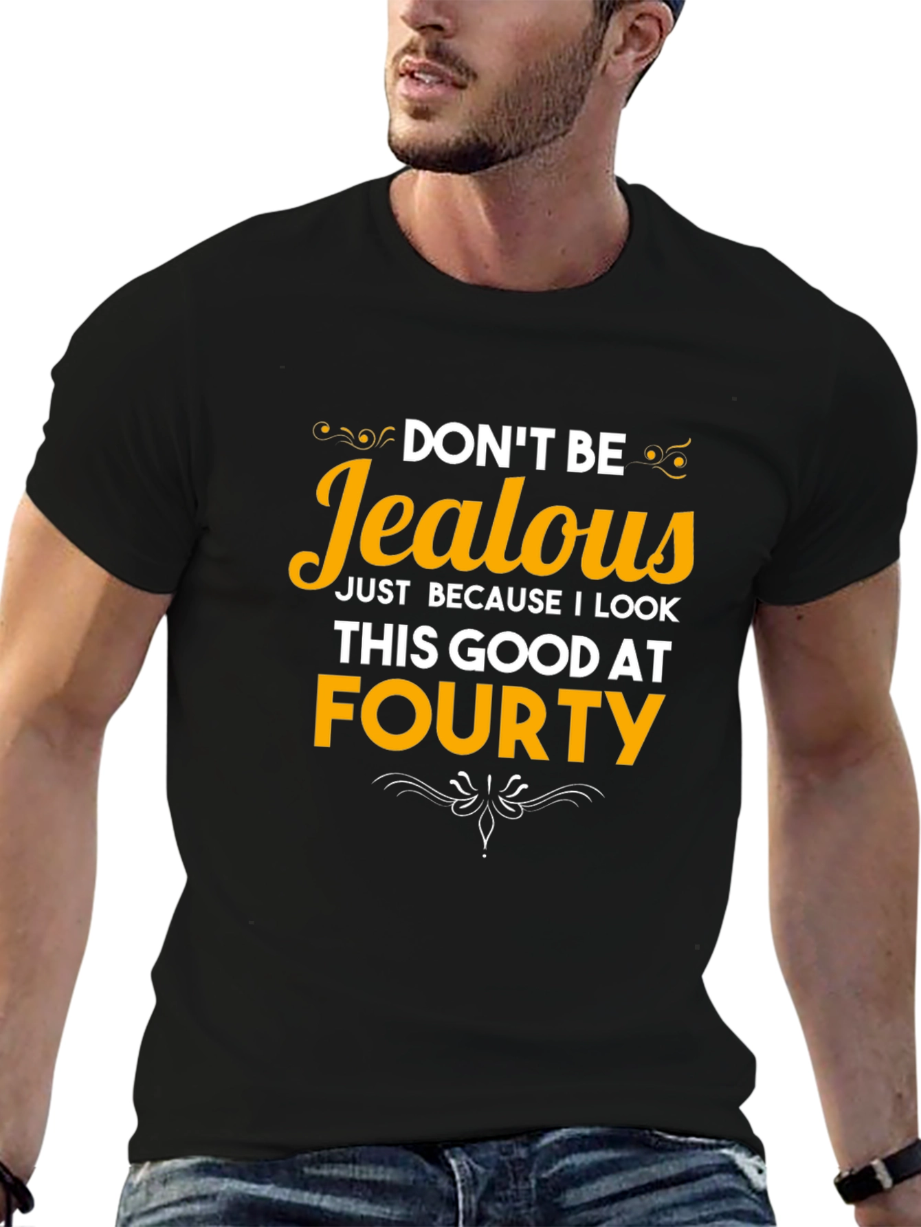 Black Don't Be Jealous Forty T-Shirt view 6