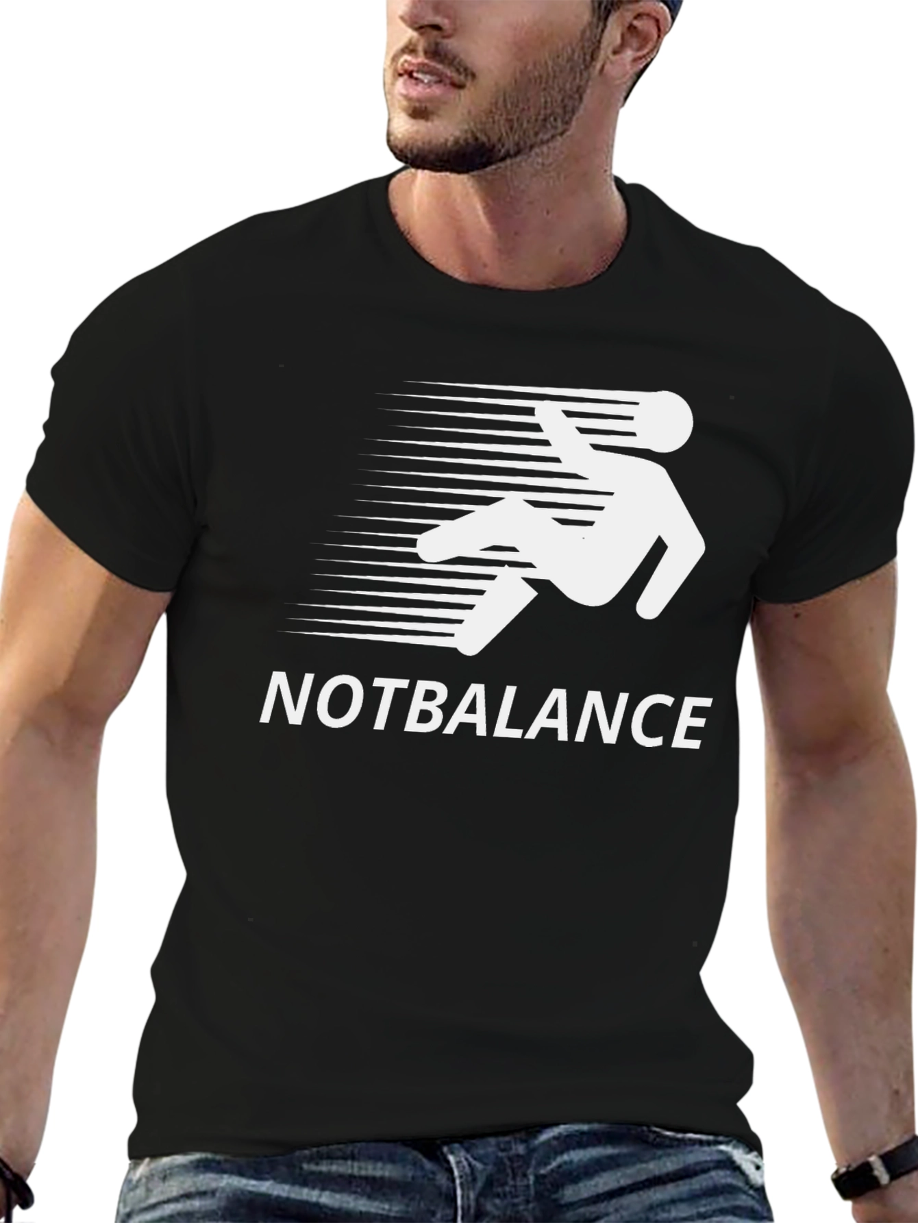 Black Not Balance Black T-Shirt Funny Design view 6