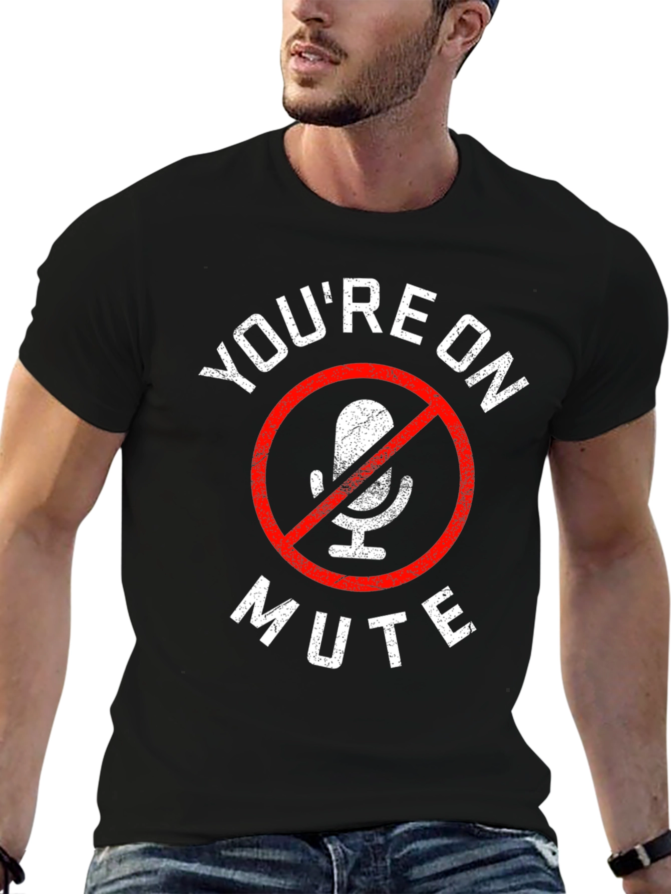 Black You're On Mute Graphic T-Shirt - Funny Conference Call Tee view 6
