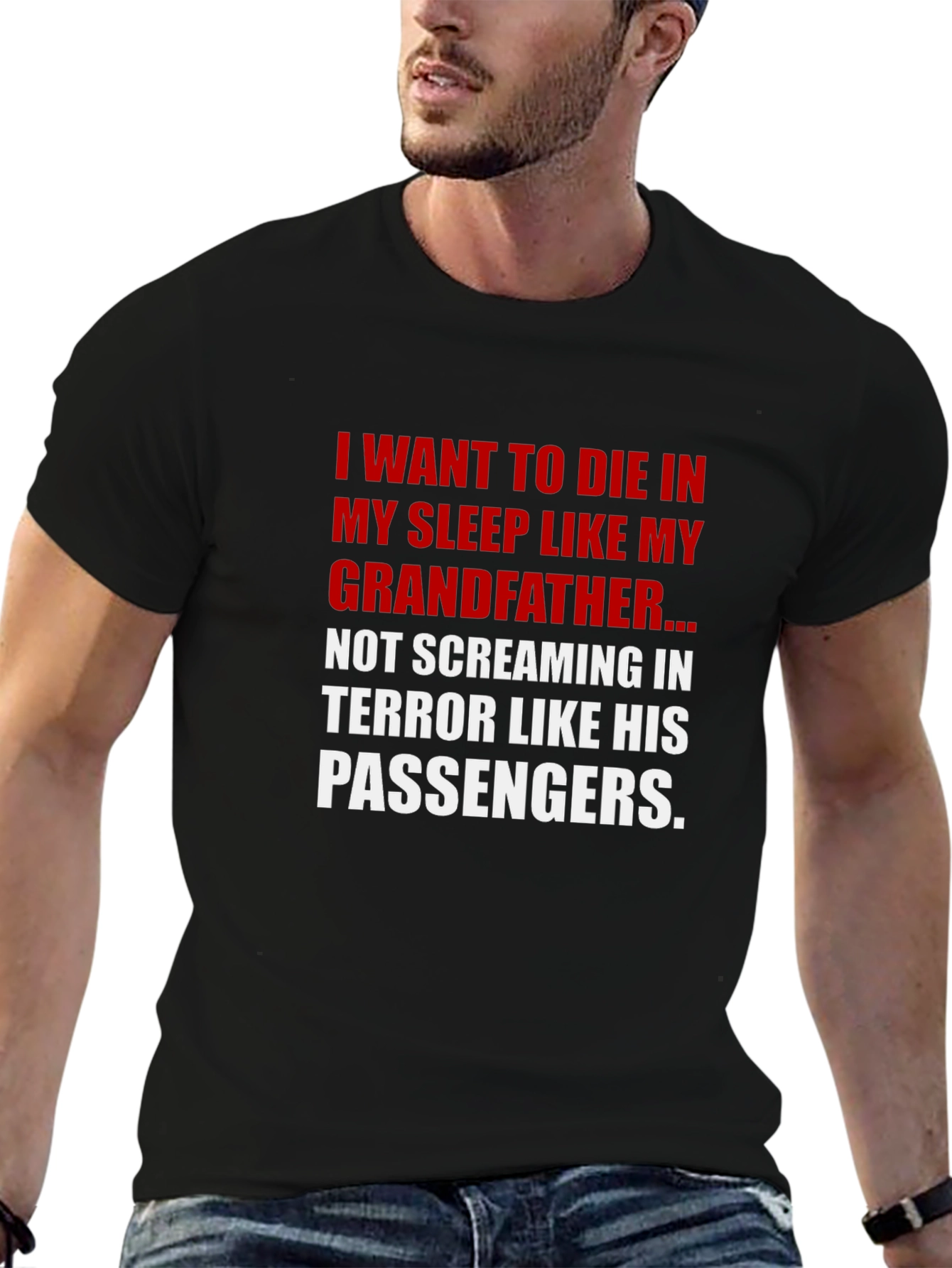 Black Funny Grandfather T-Shirt - Die in My Sleep view 6