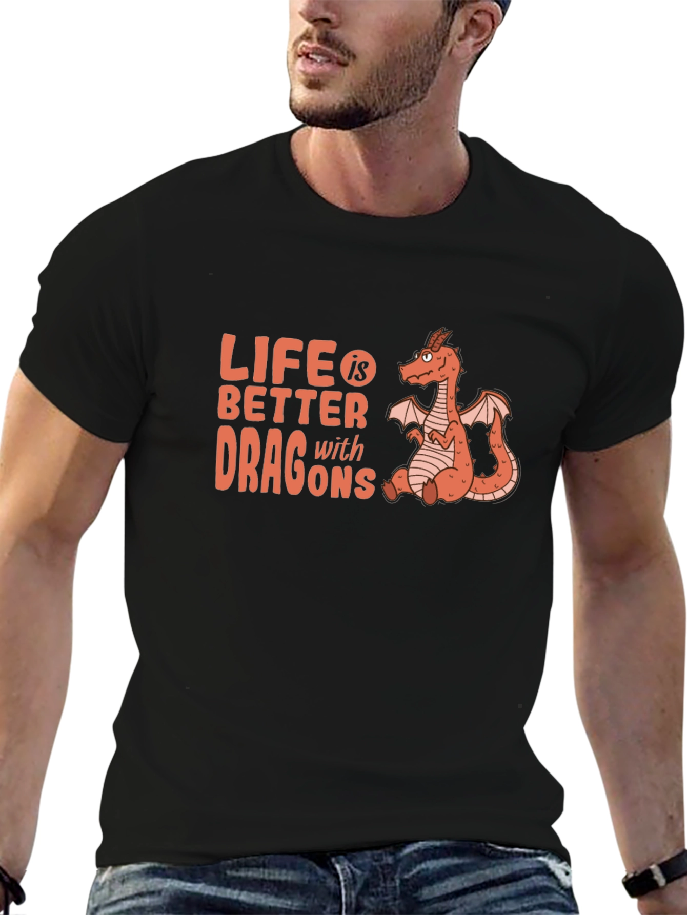 Black Life is Better with Dragons T-Shirt view 6