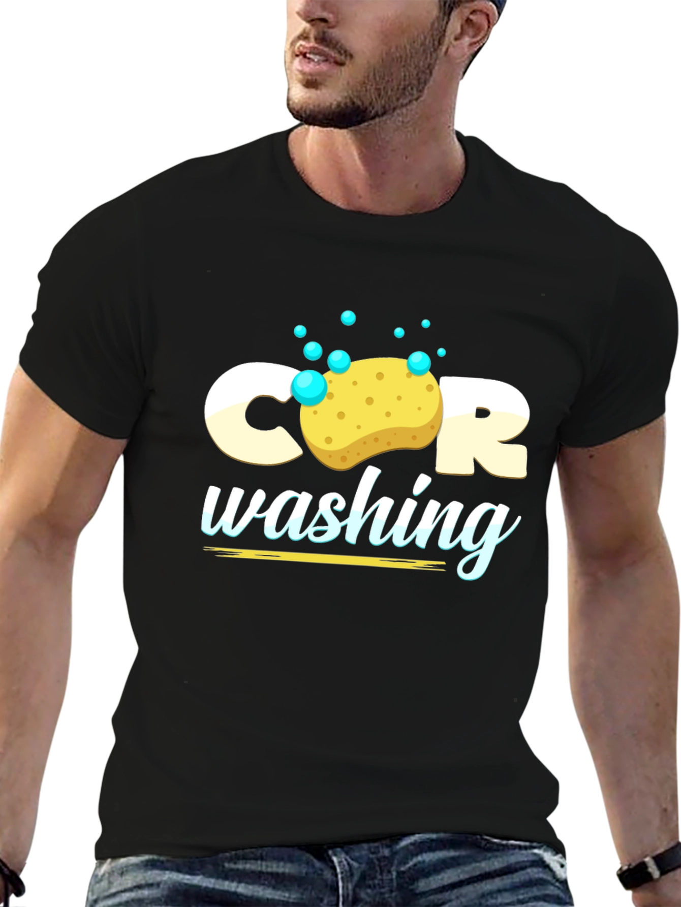 Black Car Wash Graphic Tee - Black T-Shirt view 6