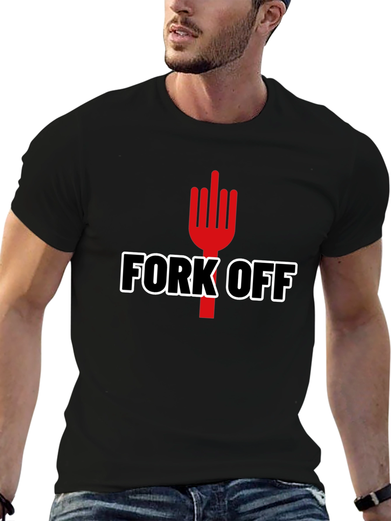 Black Fork Off Graphic Tee view 6
