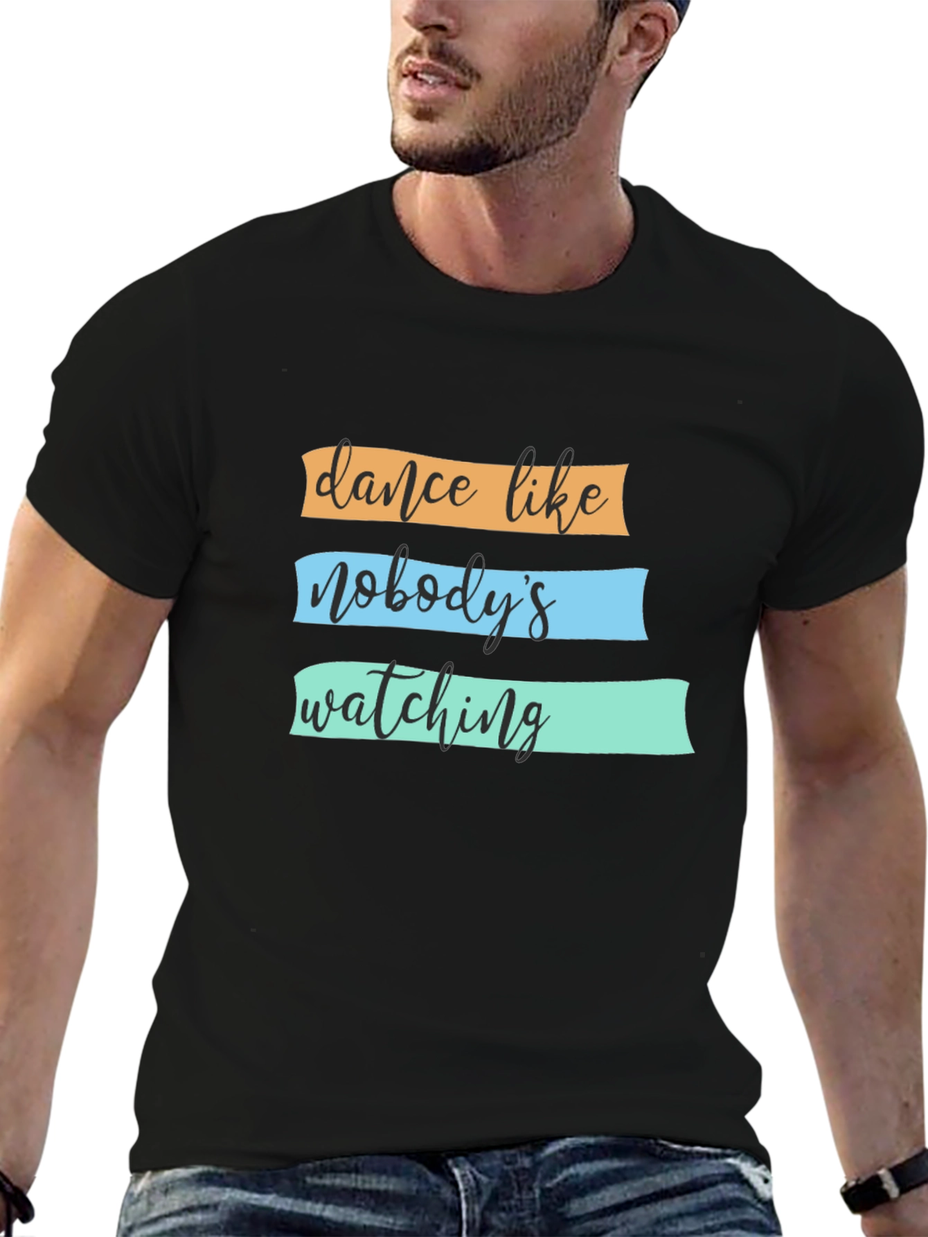 Black Dance Like Nobody's Watching T-Shirt view 6