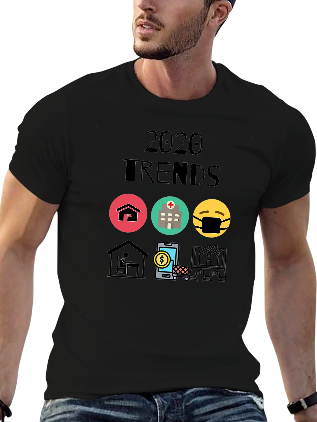 Black 2020 Trends Graphic Tee - Trendy and Unique view 6