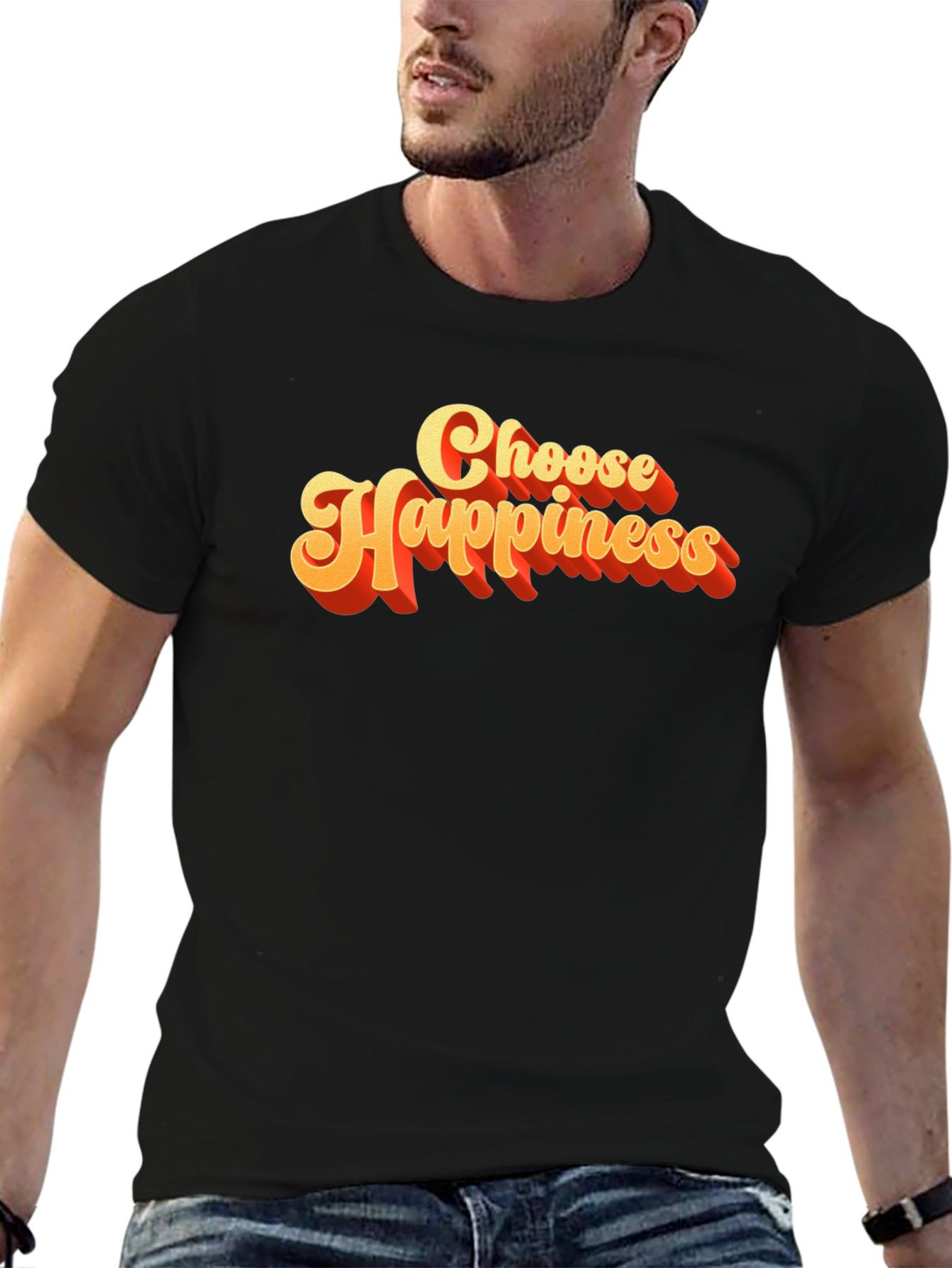 Choose Happiness T-Shirt - Retro Style - 6