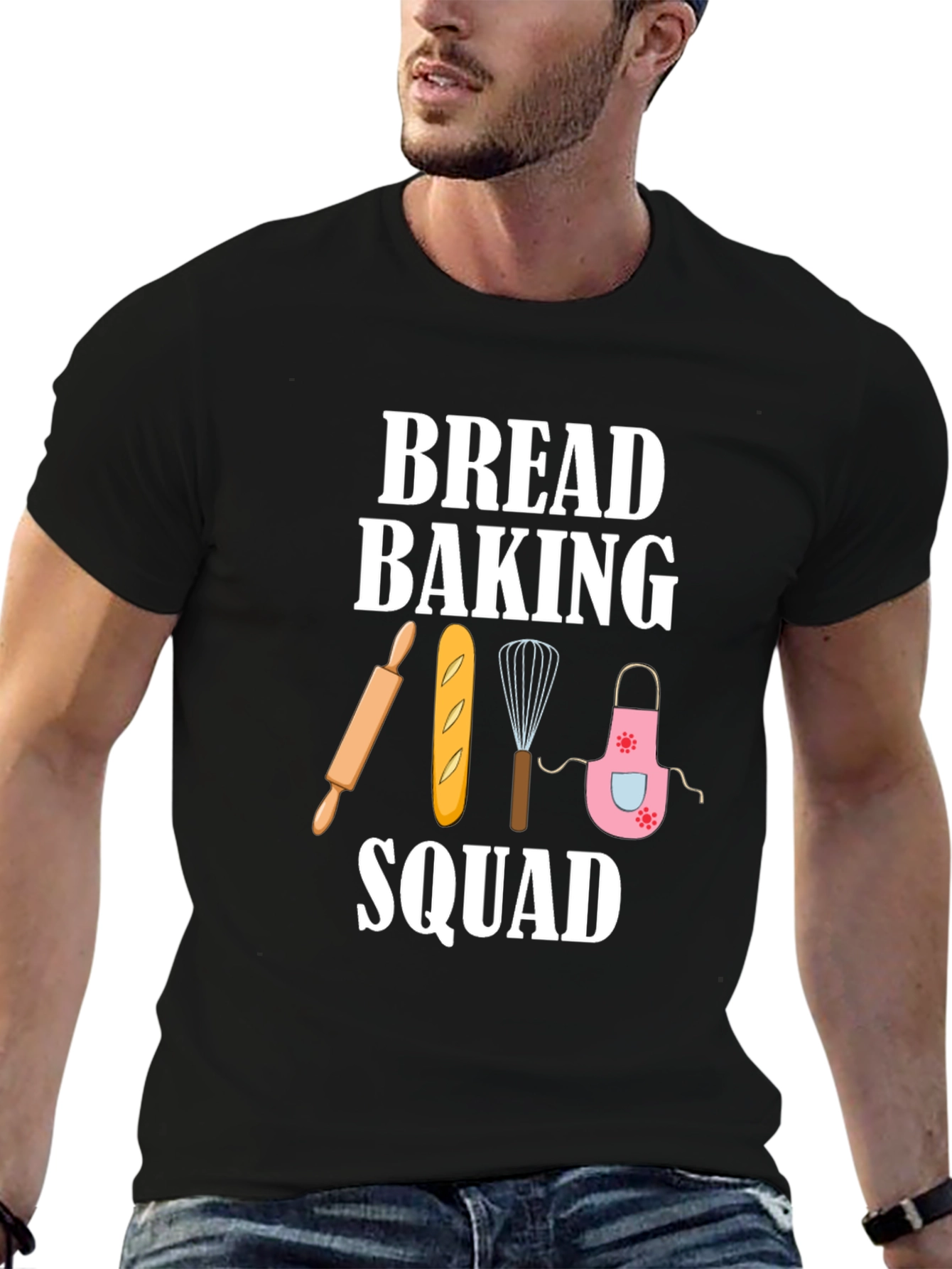 Black Bread Baking Squad T-Shirt - Baker Gift view 6
