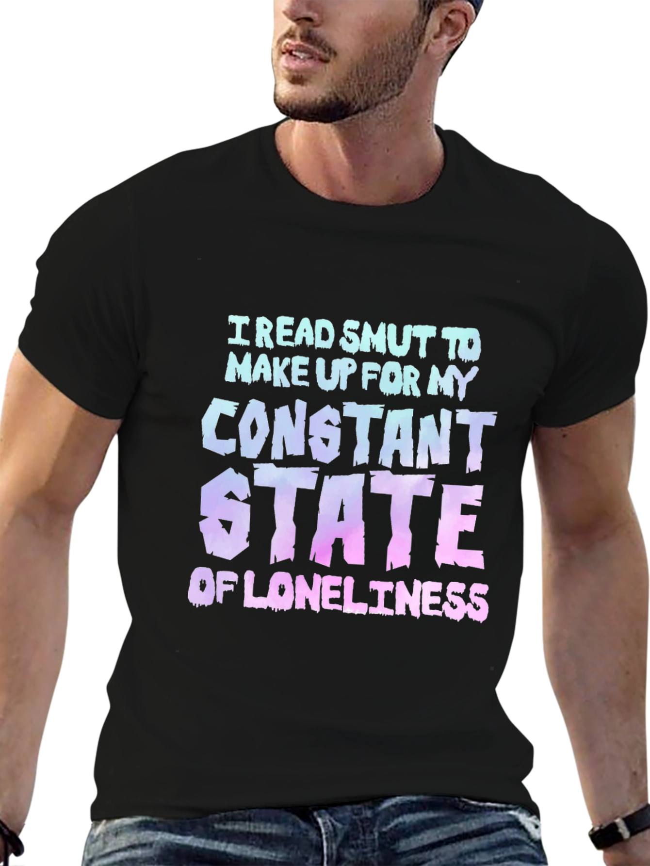 Black I Read Smut Graphic T-Shirt - Humor Tee view 6