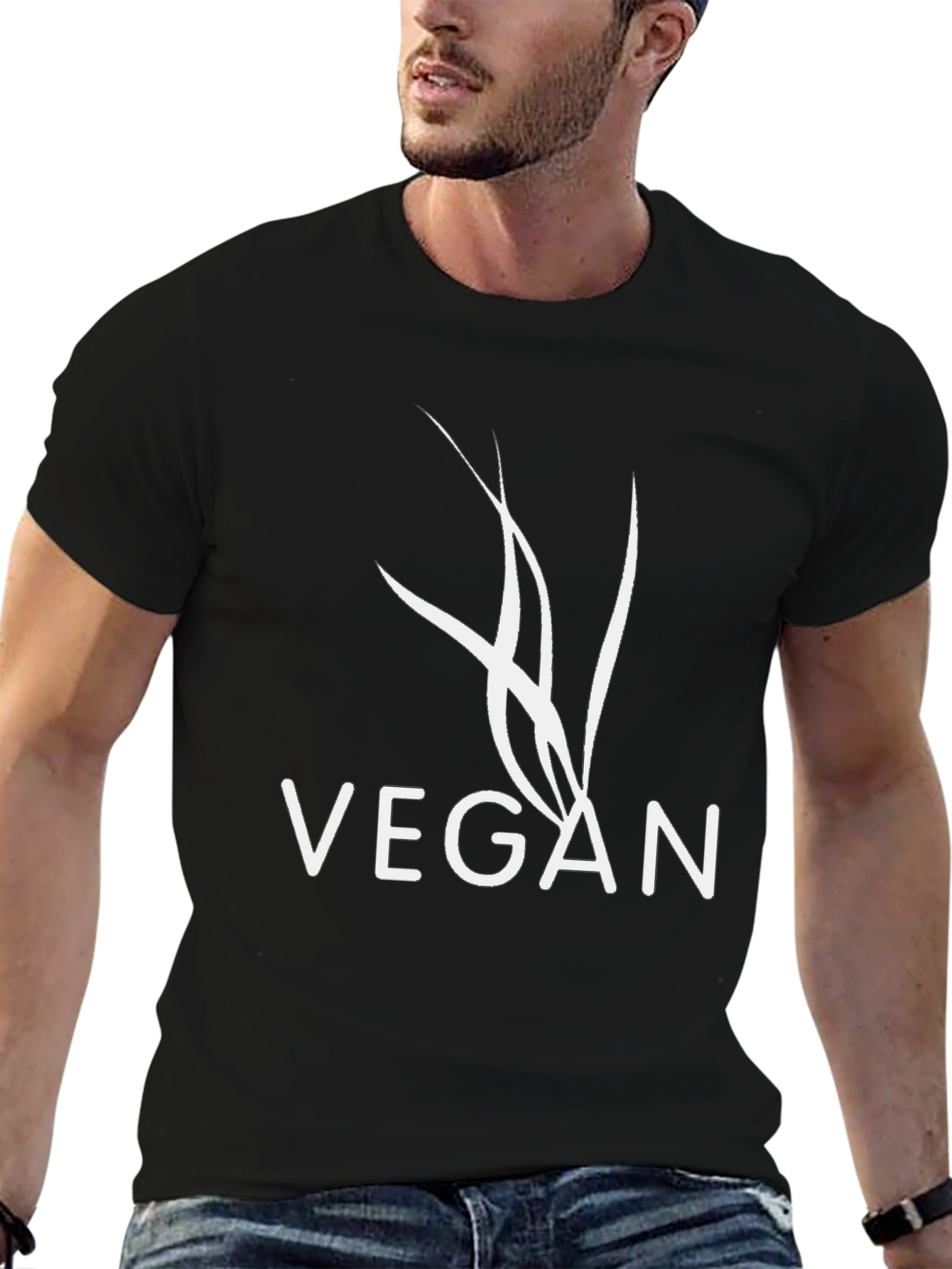 Black Vegan T-Shirt - Stylish & Sustainable view 6