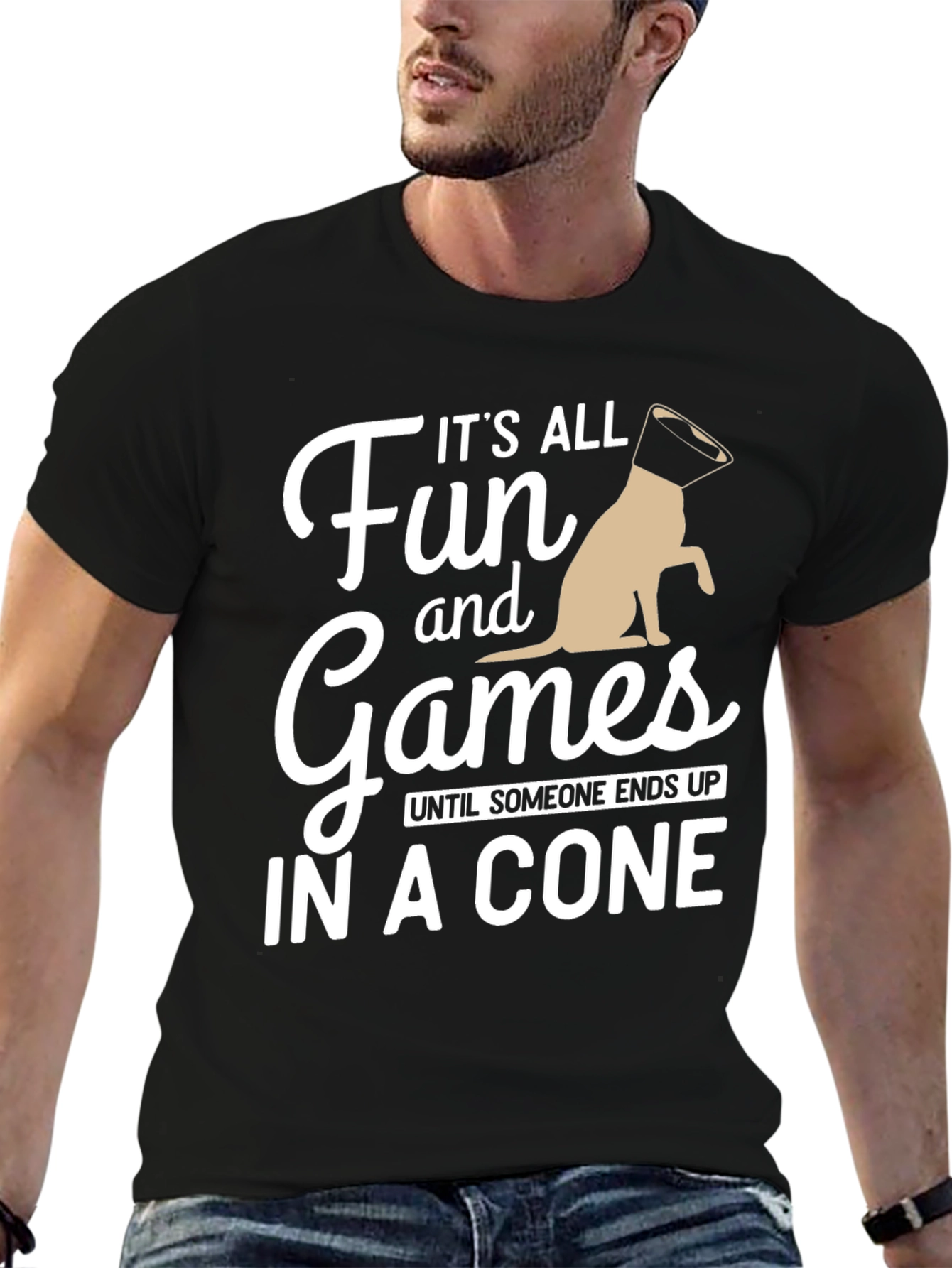 Black It's All Fun and Games T-Shirt view 6