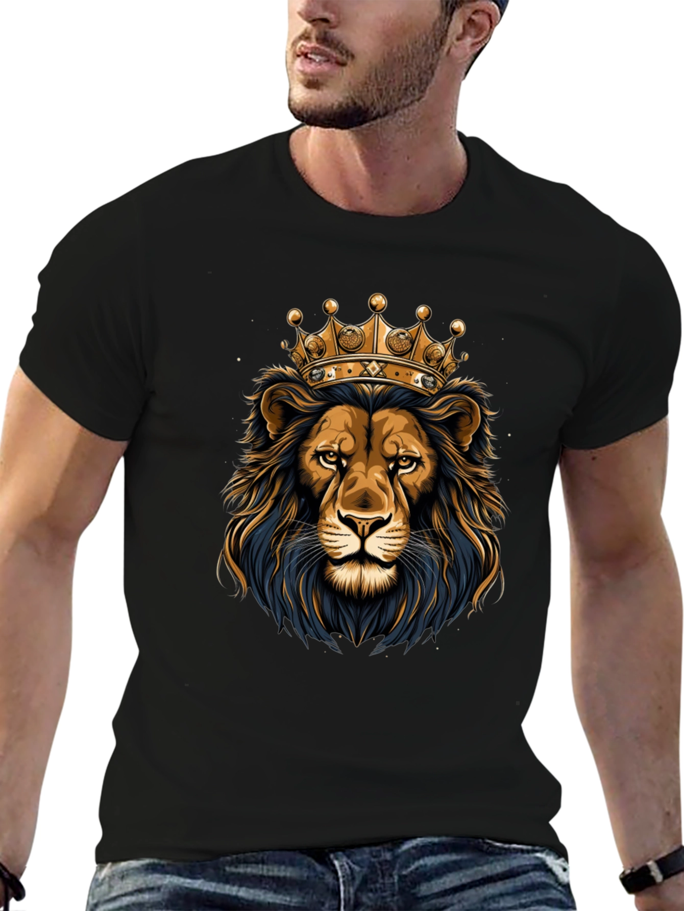 Black Lion King Graphic T-Shirt view 6