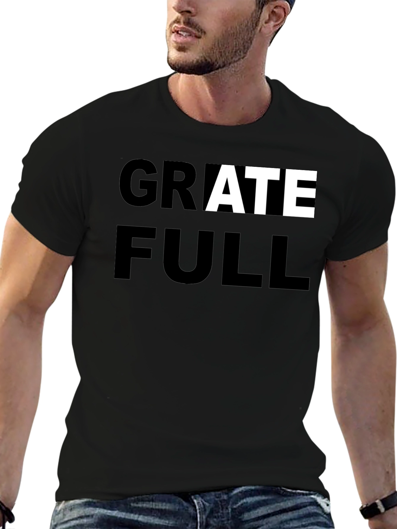 Black Grateful Graphic Tee - Stylish Comfort view 6