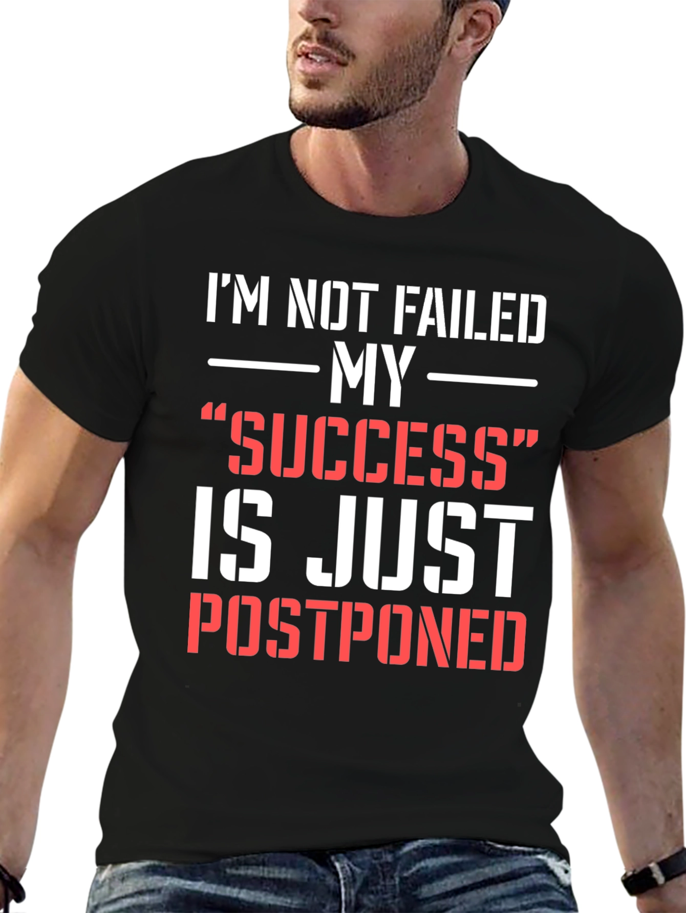 Black I'm Not Failed Black Graphic Tee view 6