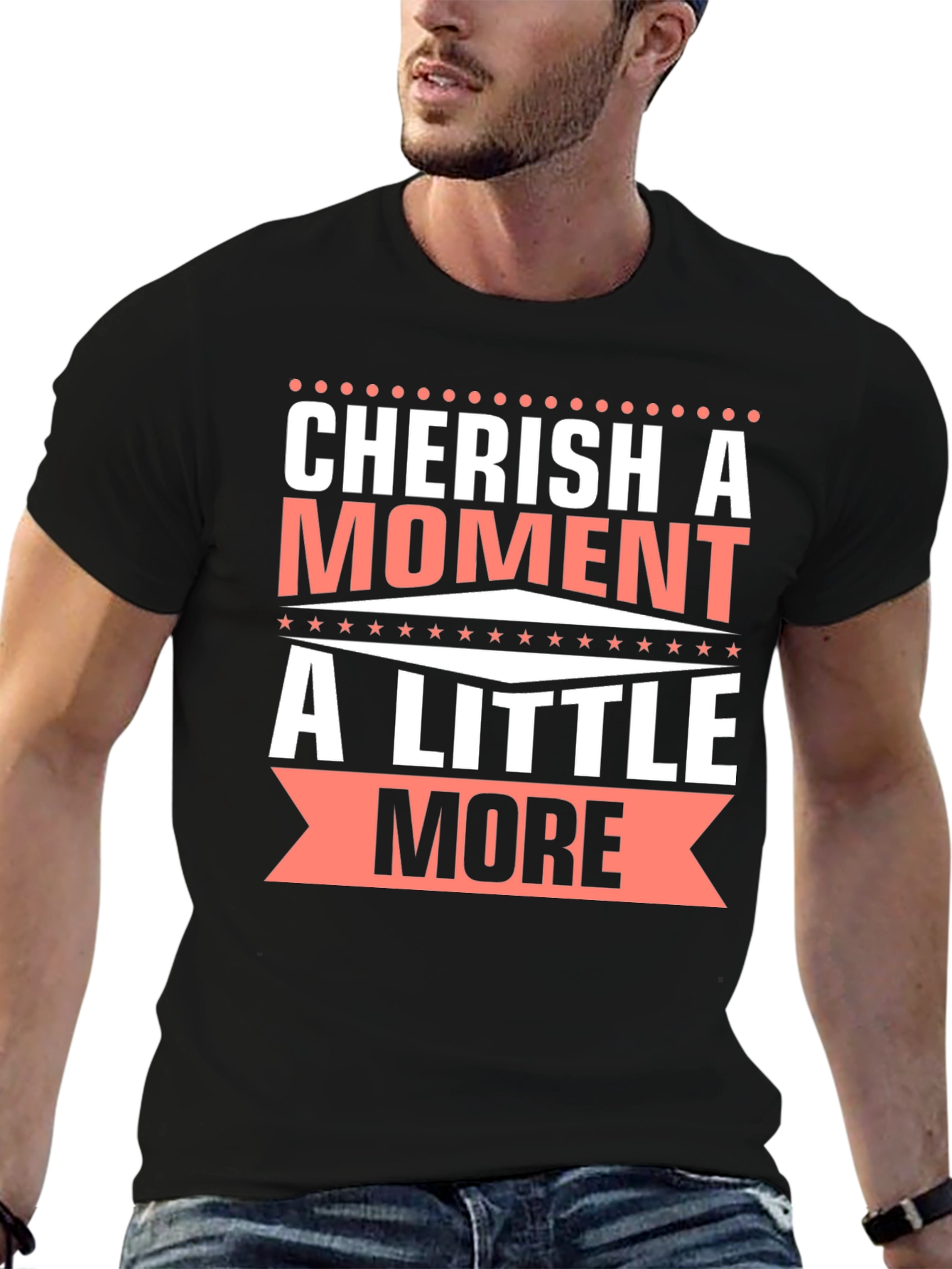 Black Cherish a Moment Graphic T-Shirt view 6