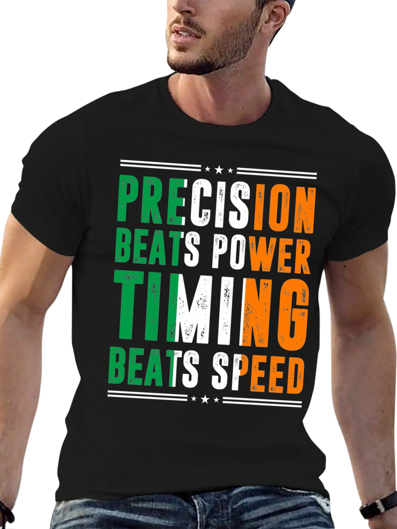 Black Precision Beats Power Timing Shirt view 6