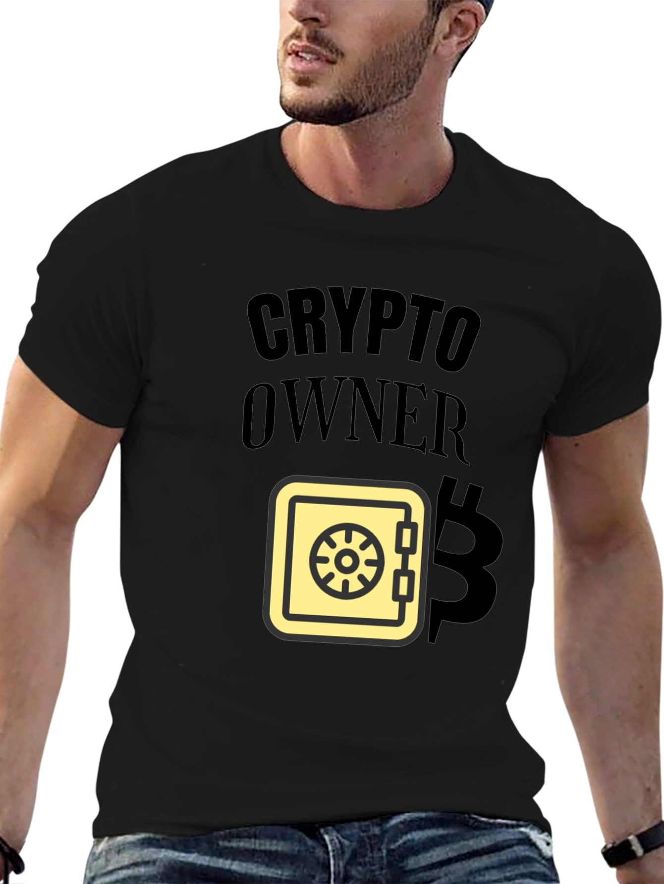 Black Crypto Owner T-Shirt - Bitcoin Enthusiast Style view 6