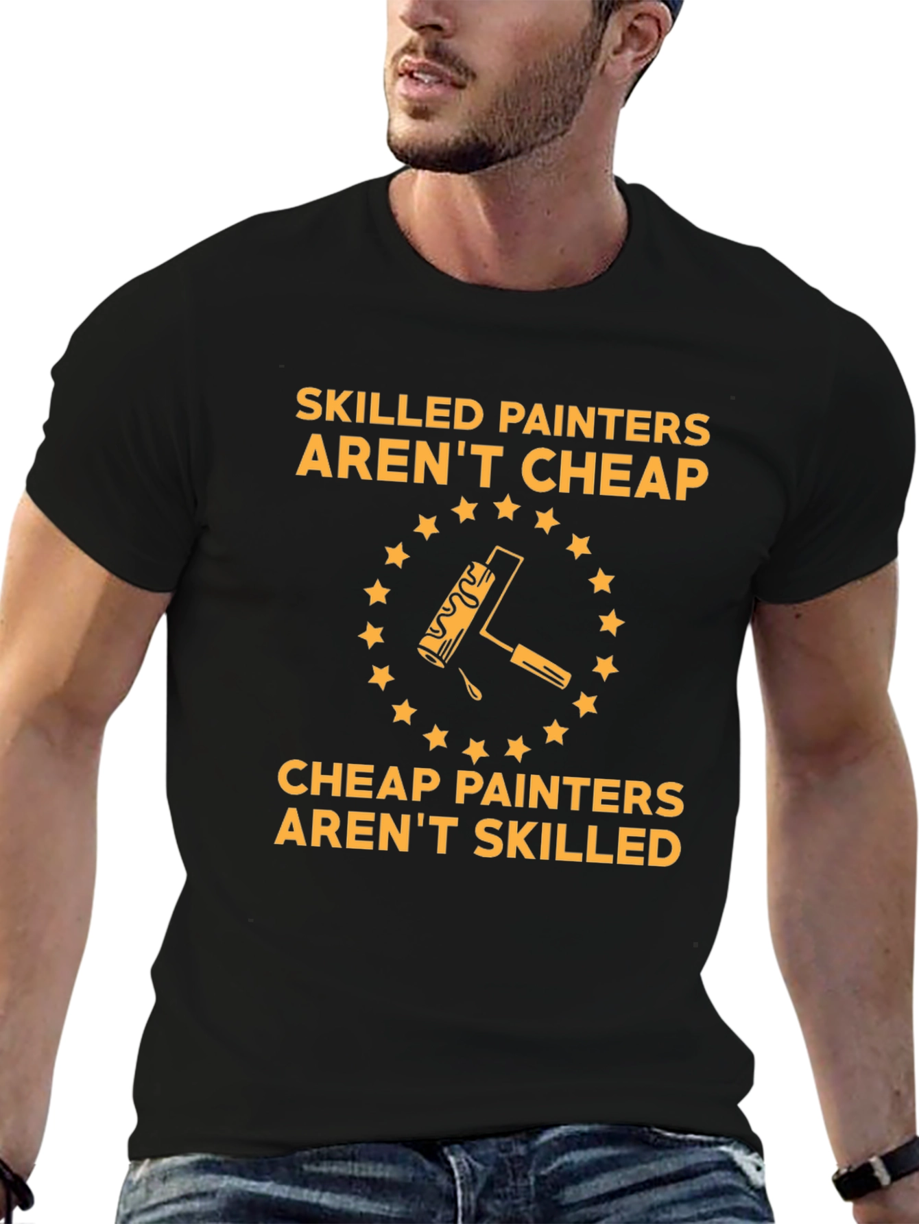 Black Skilled Painters T-Shirt Funny Painter Gift view 6