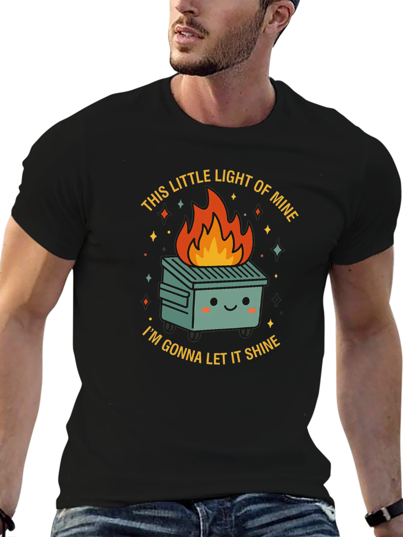 Black Dumpster Fire T-Shirt - This Little Light of Mine view 6