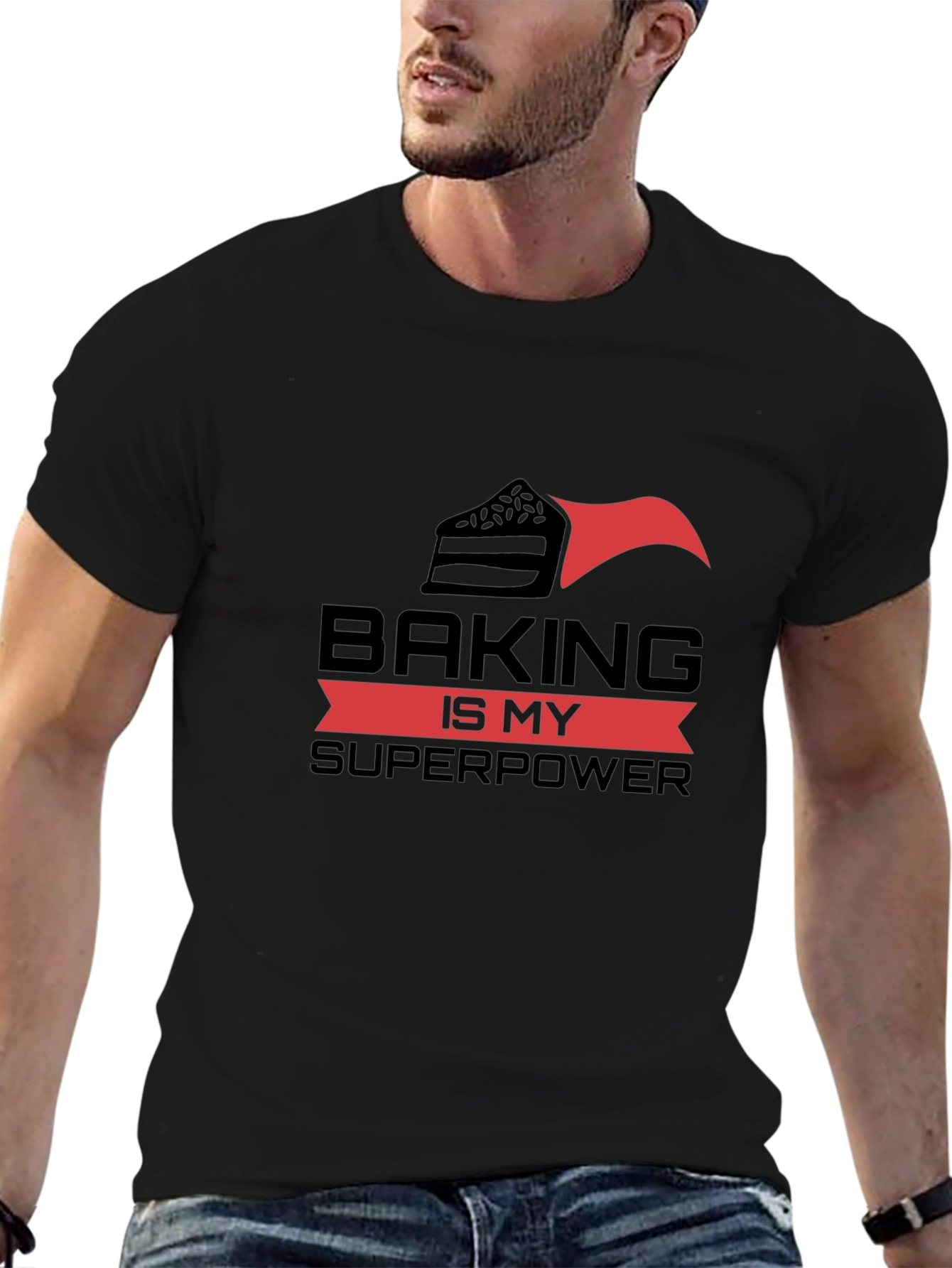 Black Baking is My Superpower Graphic Tee view 6