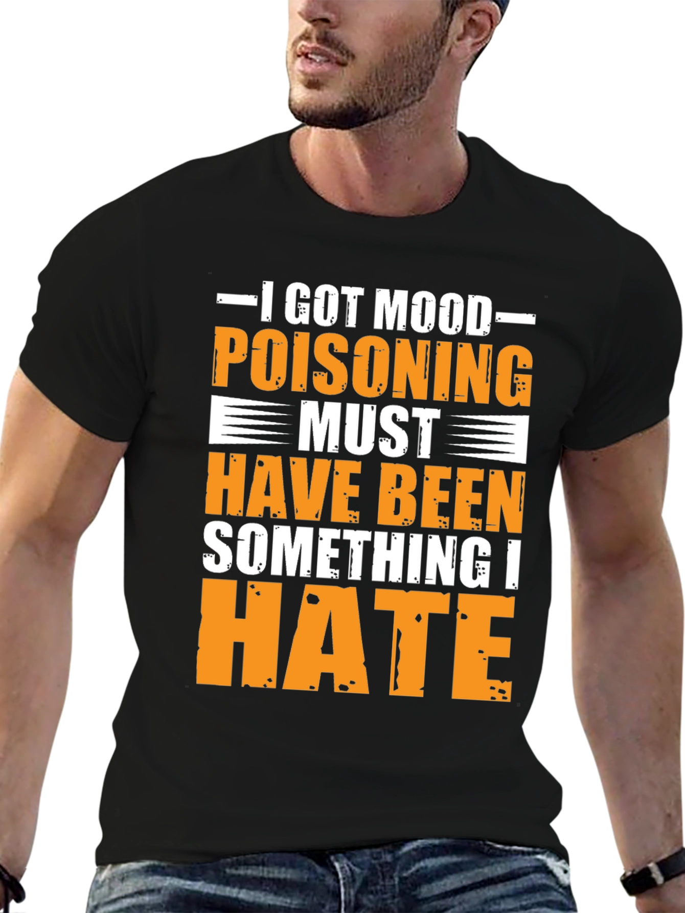 Black Mood Poisoning Funny Graphic T-Shirt view 6