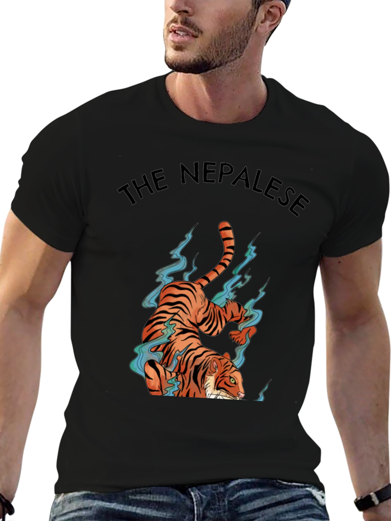 Black The Nepalese Tiger Graphic Tee view 6