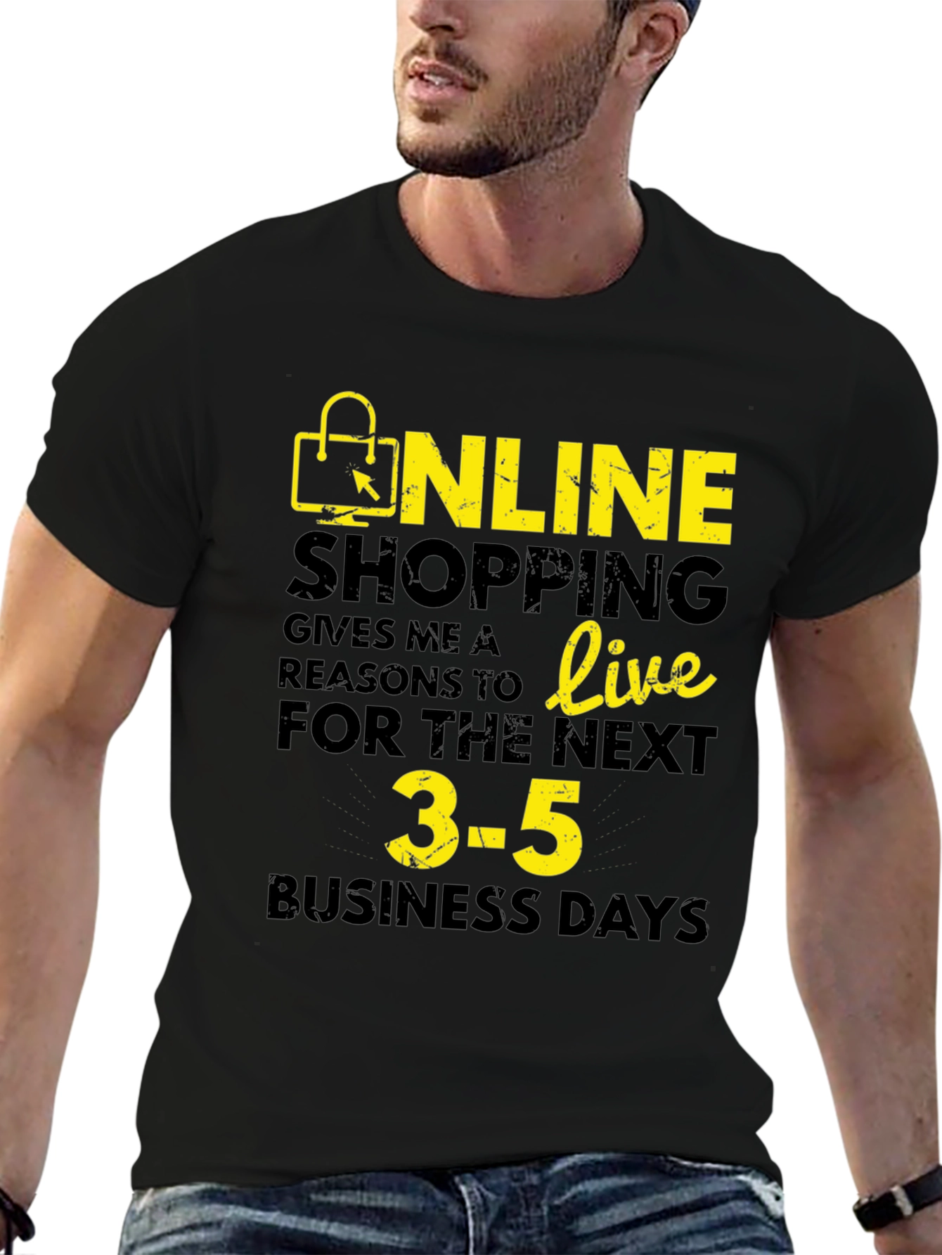 Online Shopping T-Shirt - 'Reasons to Live' Graphic Tee - 6