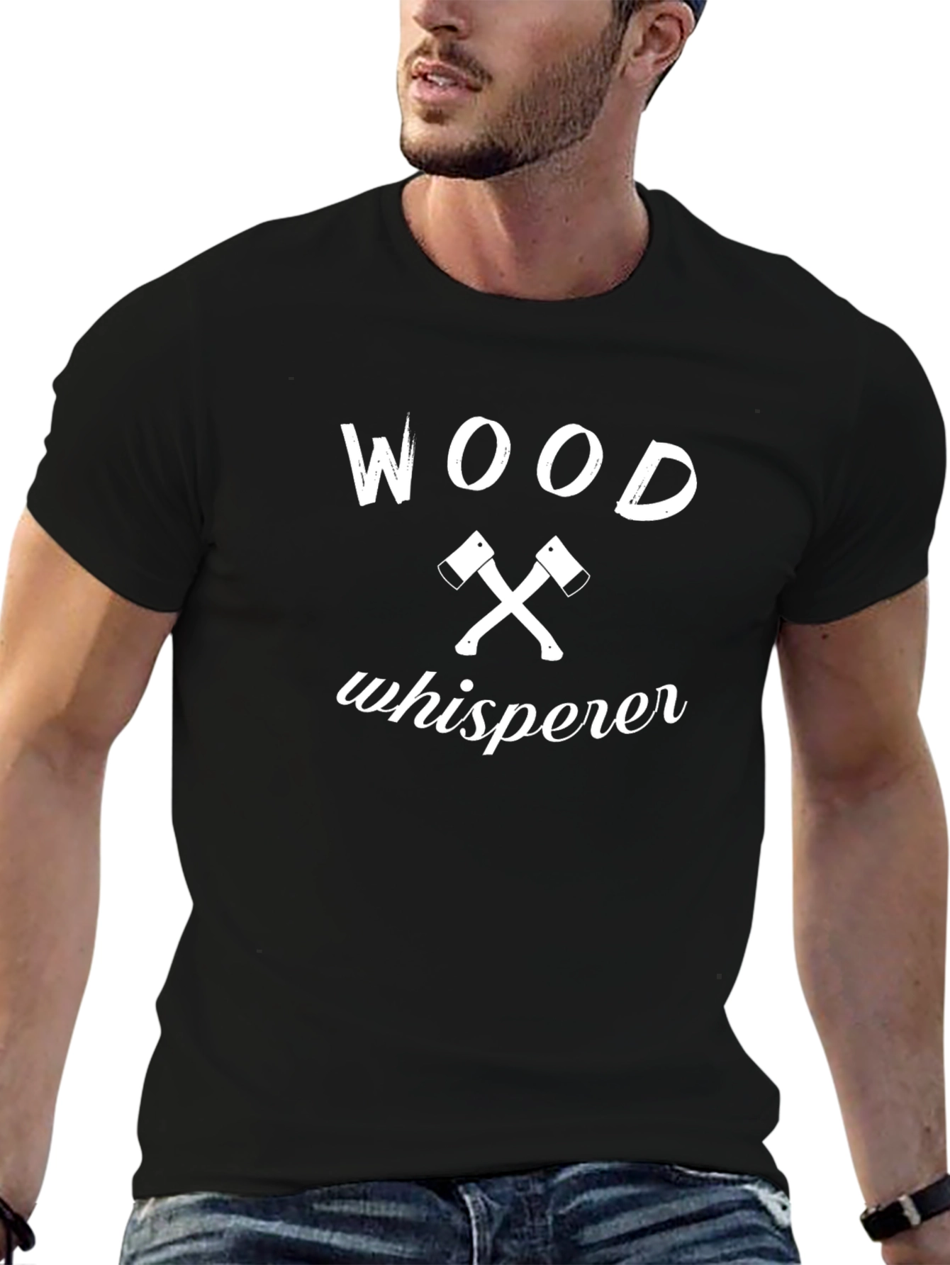 Black Wood Whisperer Graphic Tee view 6