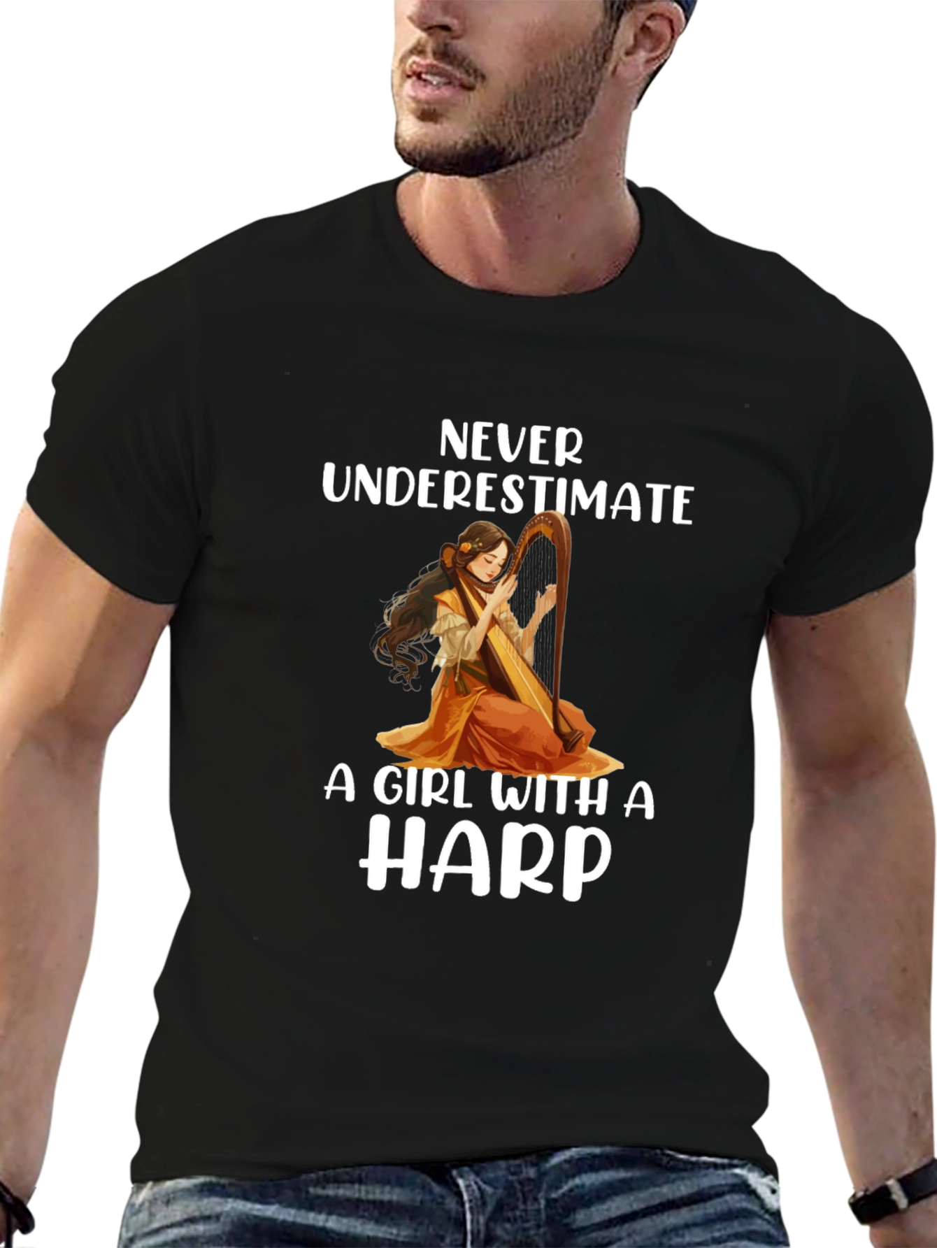 Harp Girl T-Shirt - Never Underestimate - 6