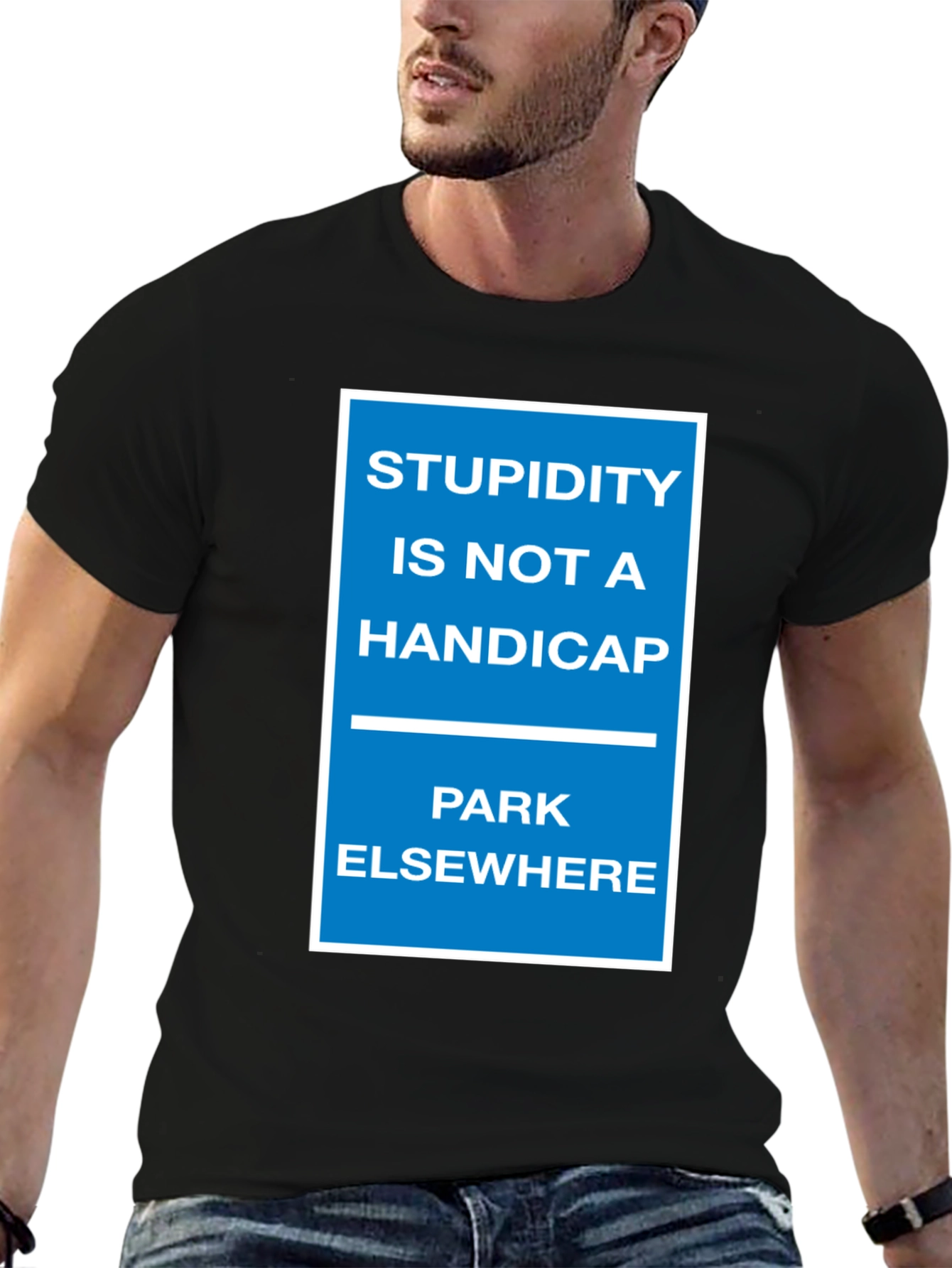 Black Stupidity Is Not a Handicap Graphic Tee view 6