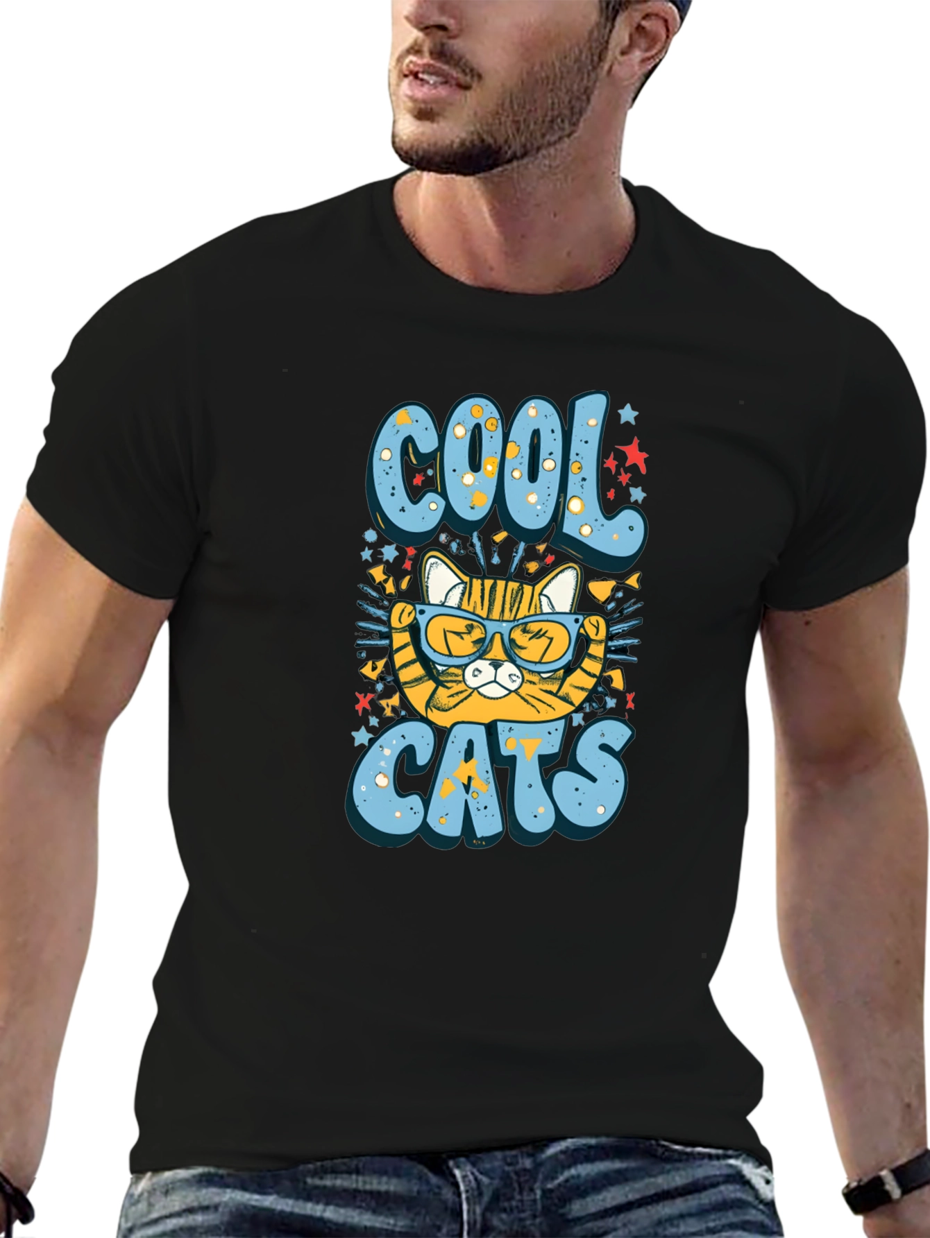 Black Cool Cats T-Shirt view 6