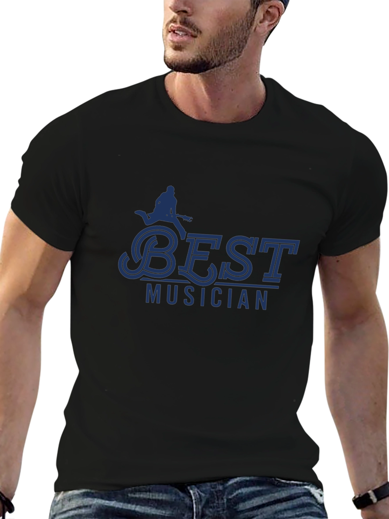 Black Best Musician Graphic T-Shirt - Black view 6