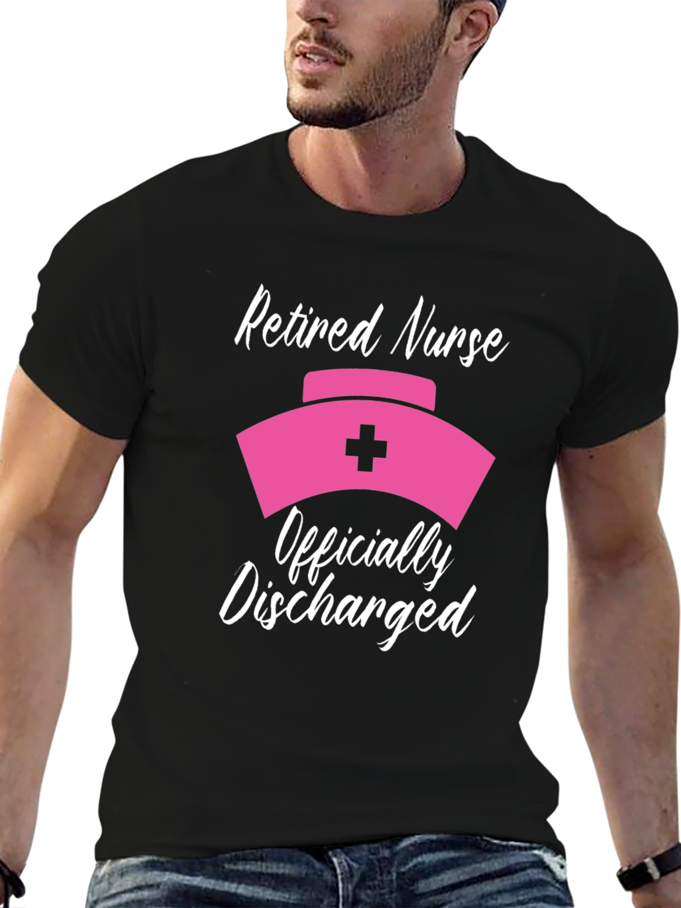 Black Retired Nurse Officially Discharged T-Shirt view 6