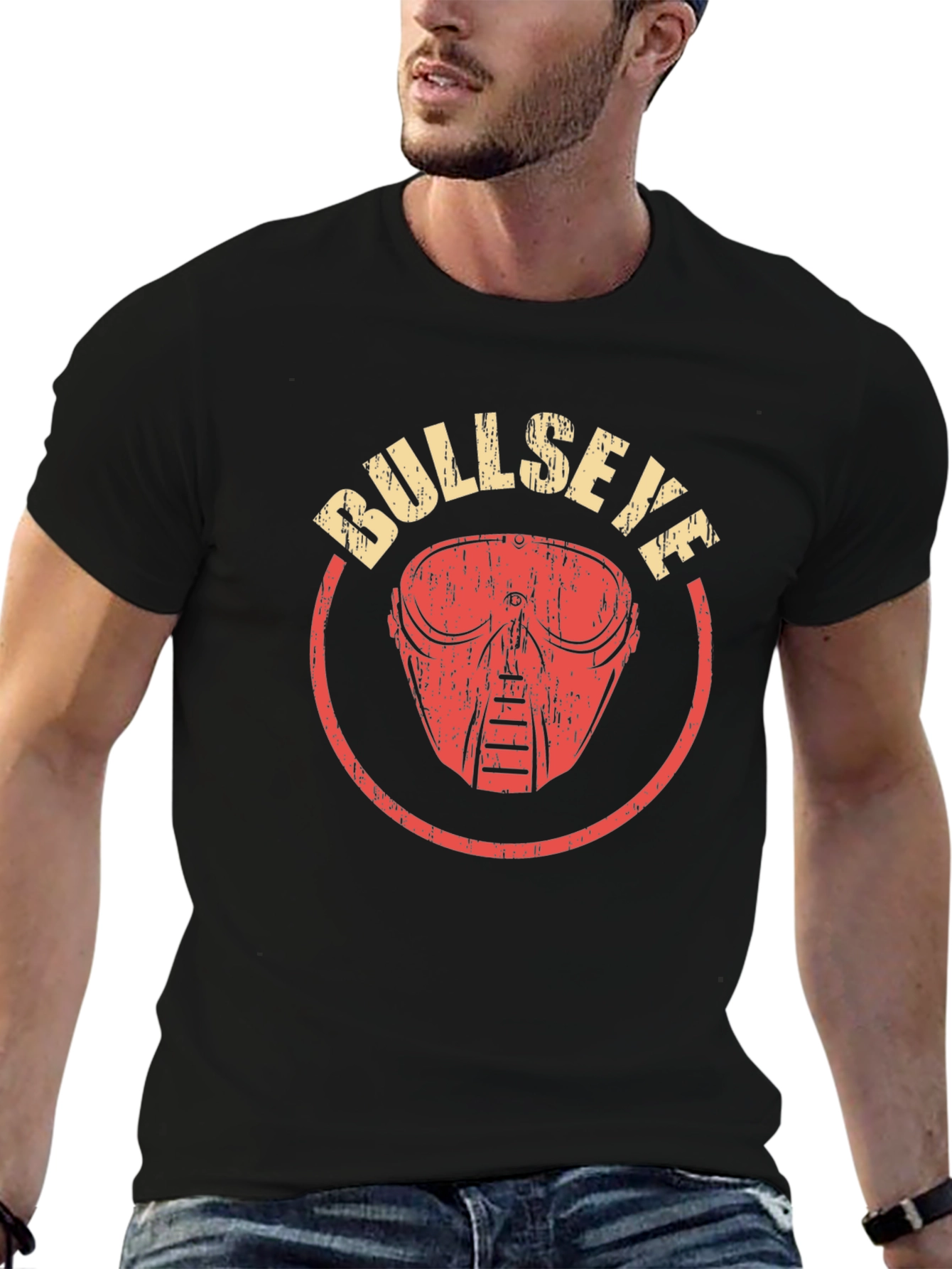 Black Bullseye Graphic Print T-Shirt - Black view 6
