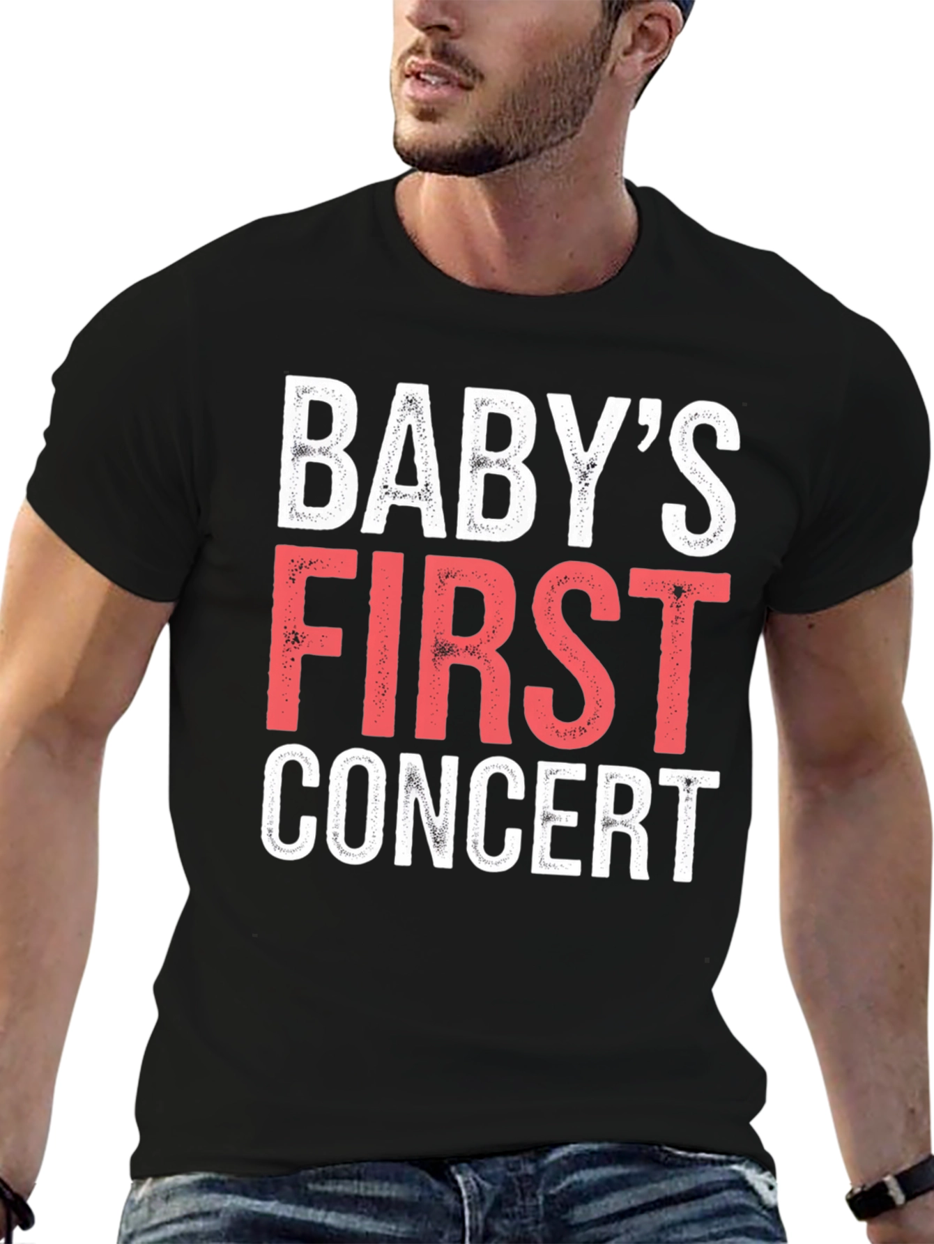 Black Baby's First Concert Black T-Shirt view 6