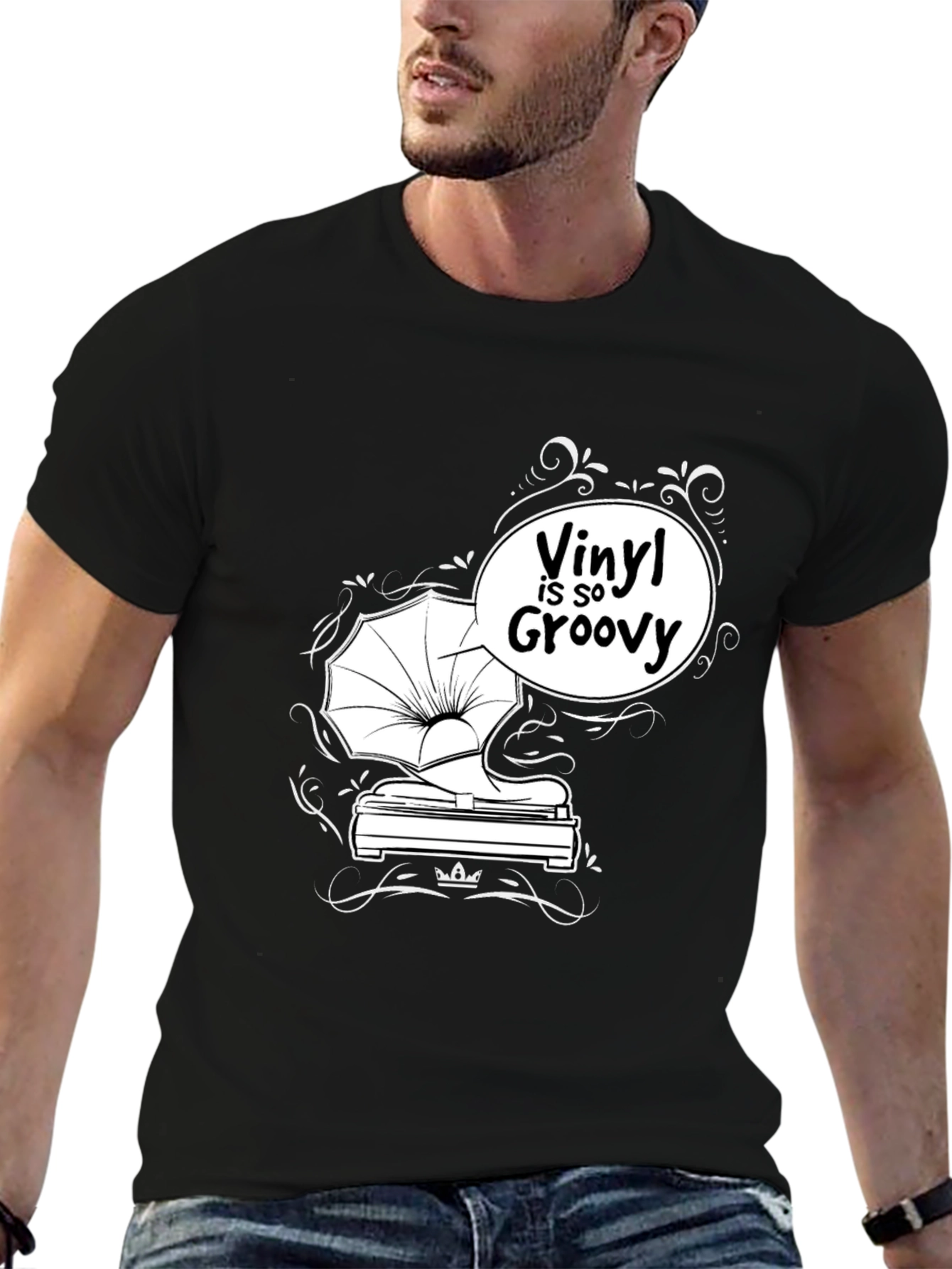 Black Vinyl is so Groovy T-Shirt - Retro Music Tee view 6